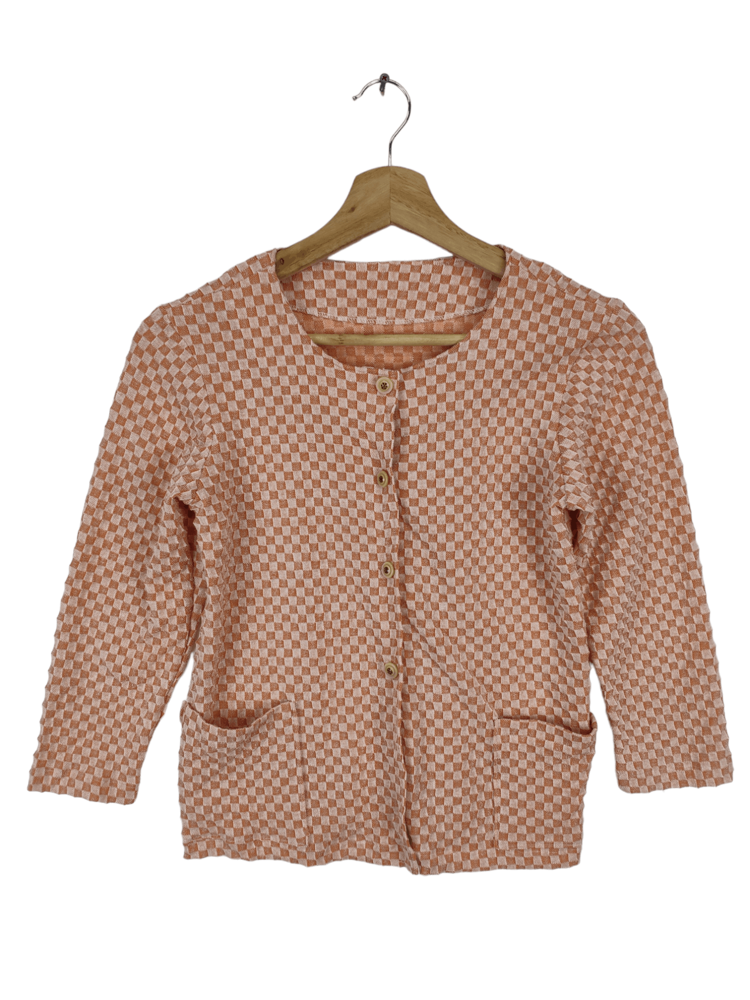 Japanese Brand Vintage Plaid Cardigan Cropped Unbranded Chanel Style Size XS / US 0-2 / IT 36-38 - 1 Thumbnail