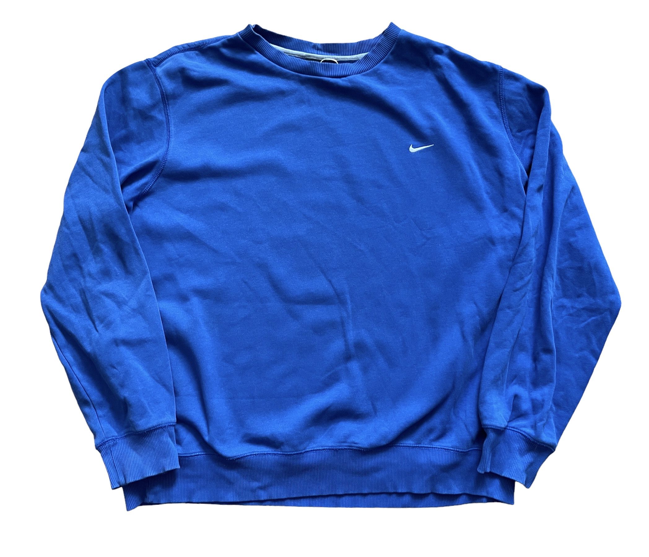 Nike × Vintage Vintage Nike Blue Sweatshirt Rare Swoosh Drill Hype Size US XXL / EU 58 / 5 - 1 Thumbnail