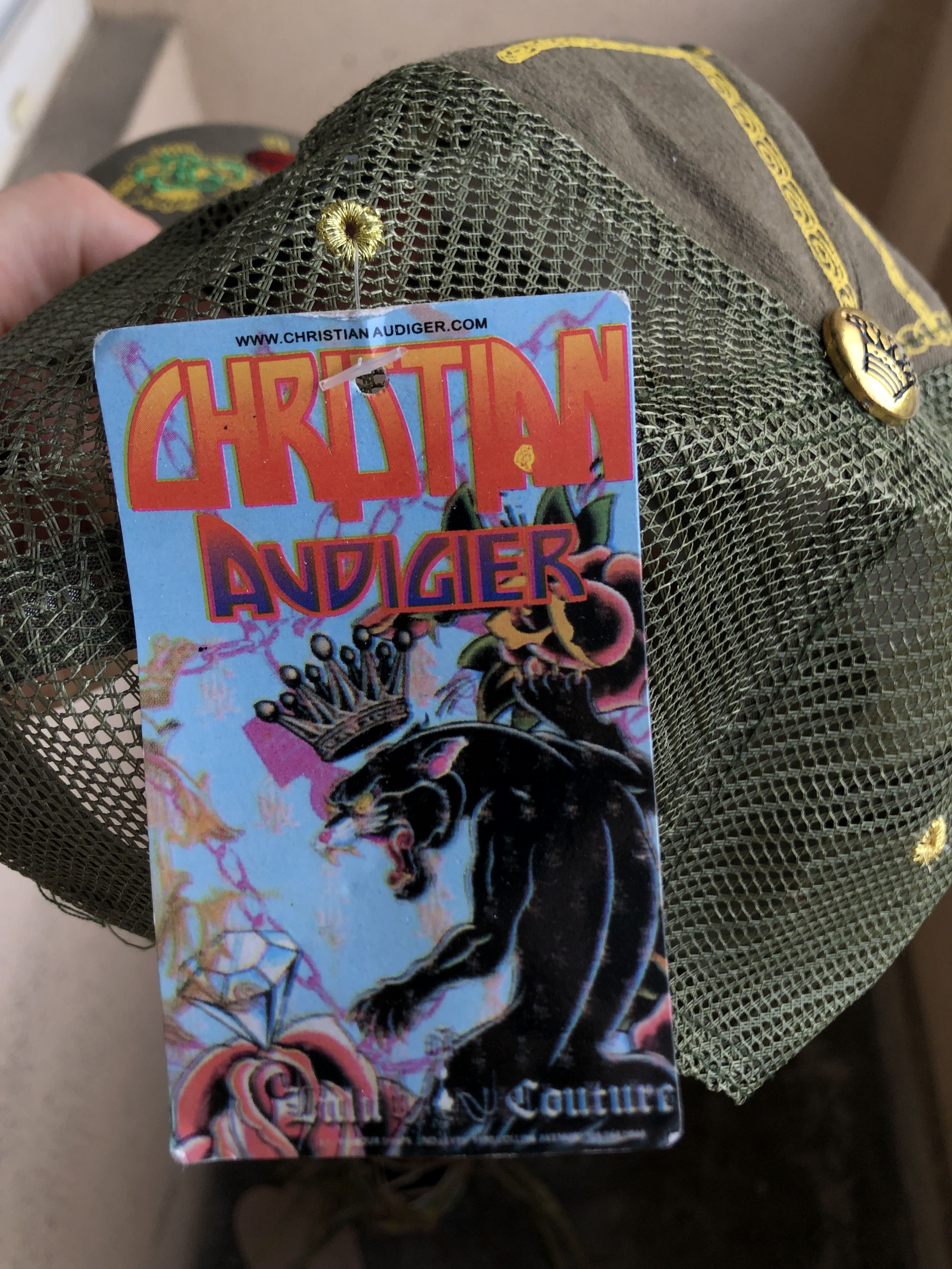 Christian Audigier × Ed Hardy Ed Hardy Audigier Heart Tiger Cap Excellent Drill y2k Hype Size ONE SIZE - 7 Thumbnail
