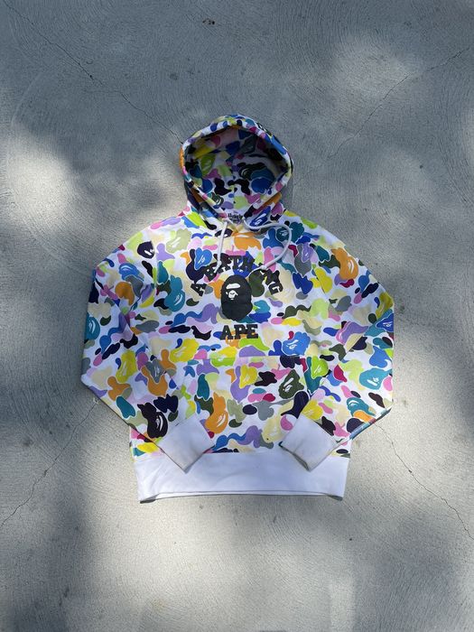 Bape Bape Multi Camo College Pullover Hoodie | Grailed