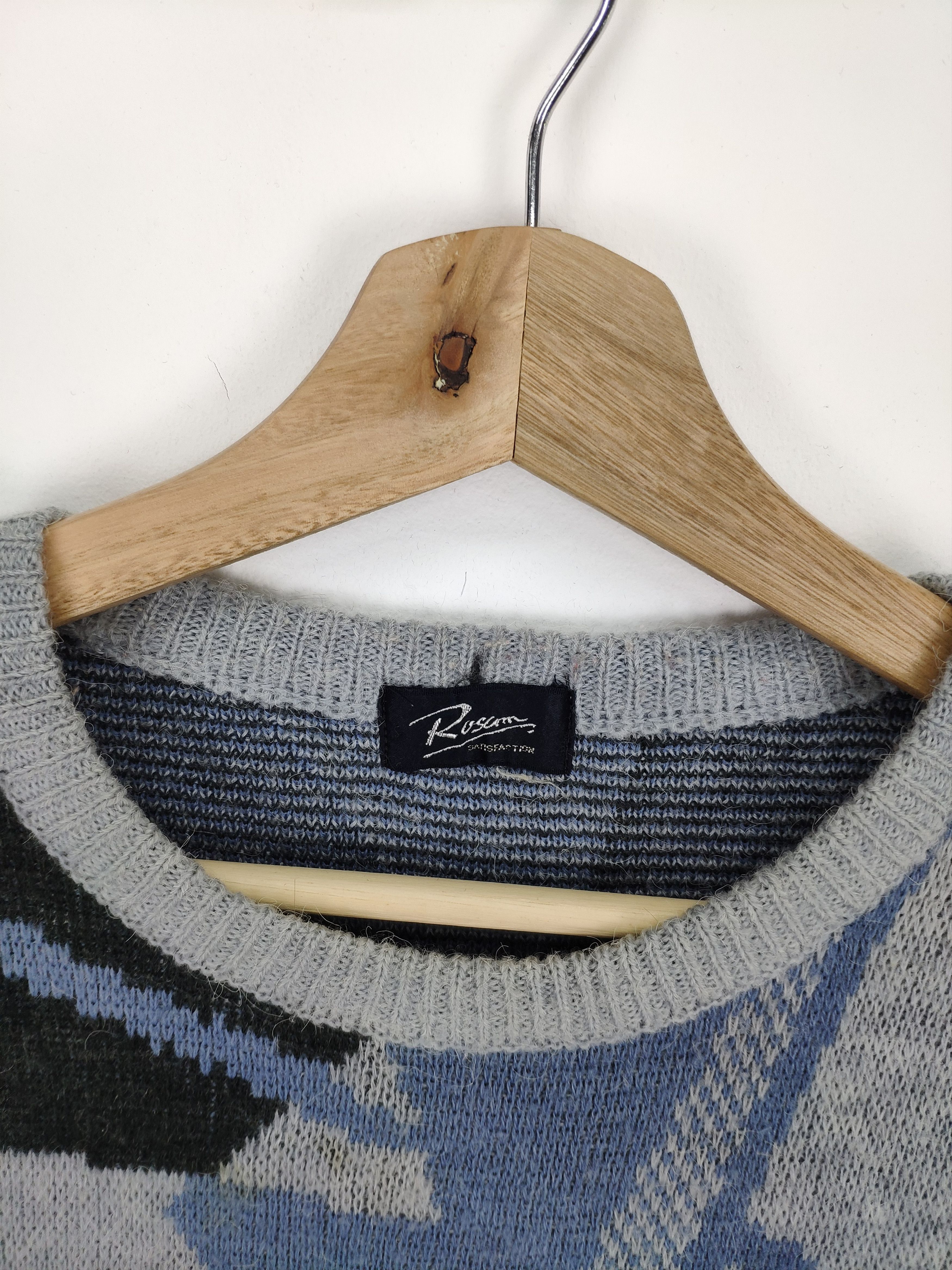 Aran Isles Knitwear × Japanese Brand × Vintage Vintage Wool Knit Sweater Abstract Motif Size US S / EU 44-46 / 1 - 8 Thumbnail