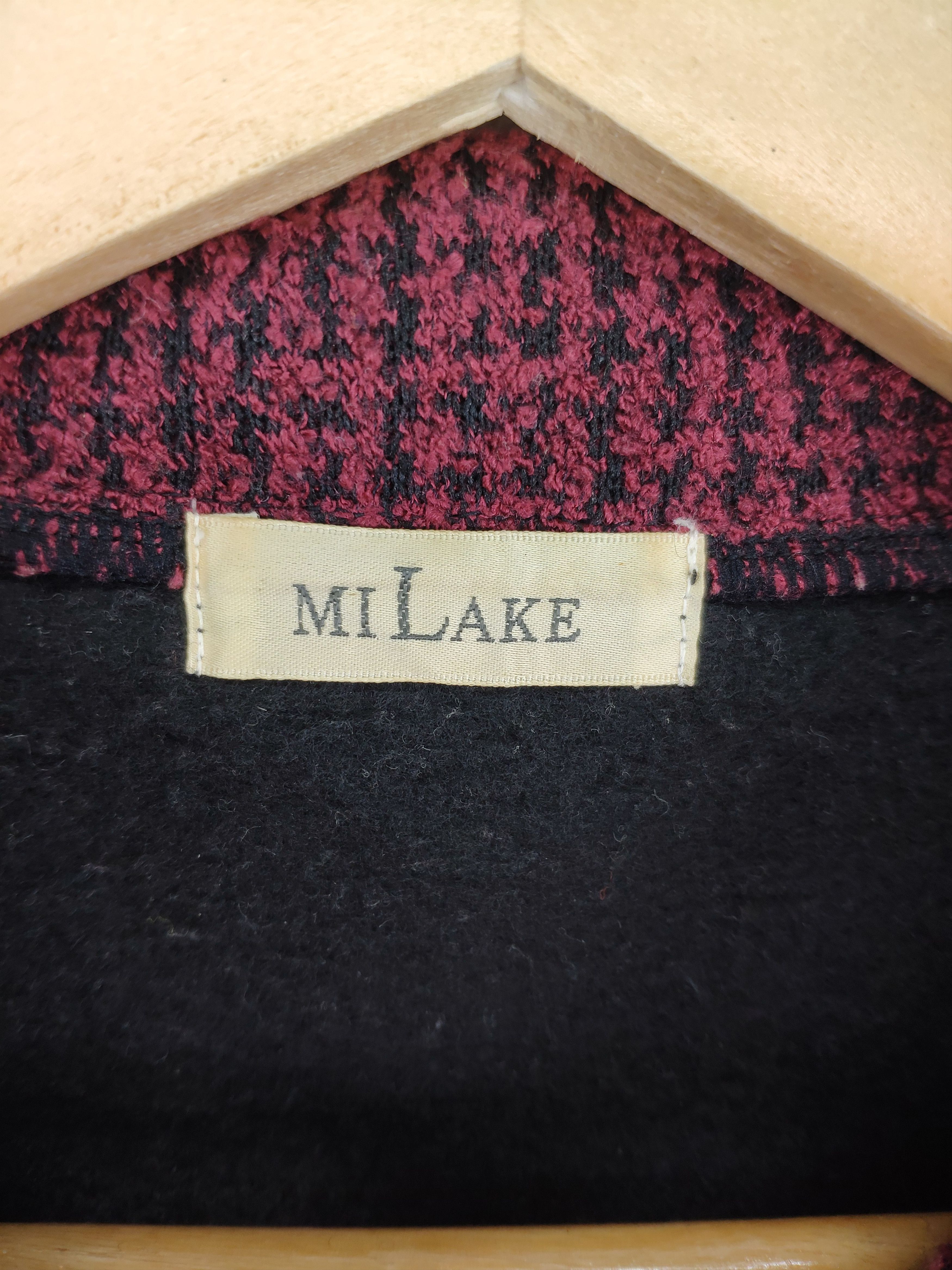 Japanese Brand × Vintage 🇯🇵 Vintage 1990s Wool Shirt Button Up by Milake Size M / US 6-8 / IT 42-44 - 10 Thumbnail