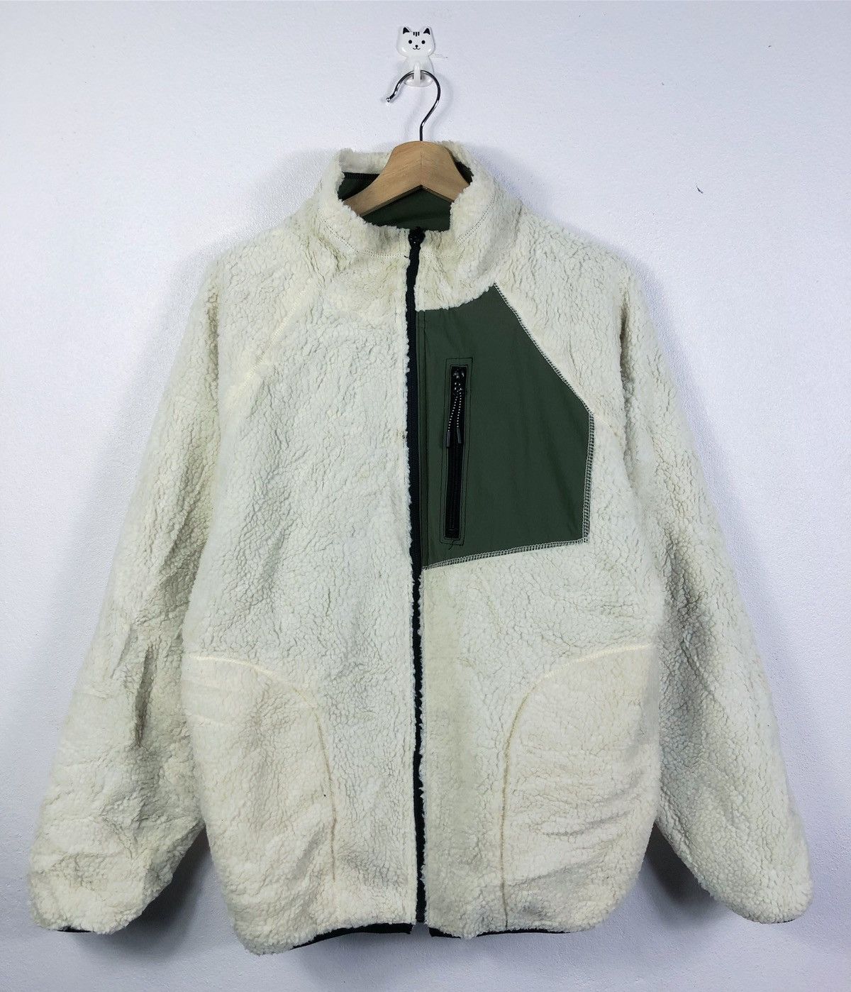 Japanese Brand Rare Inherit Japan Colorblock Reversible Fleece Jacket Size US M / EU 48-50 / 2 - 8 Thumbnail