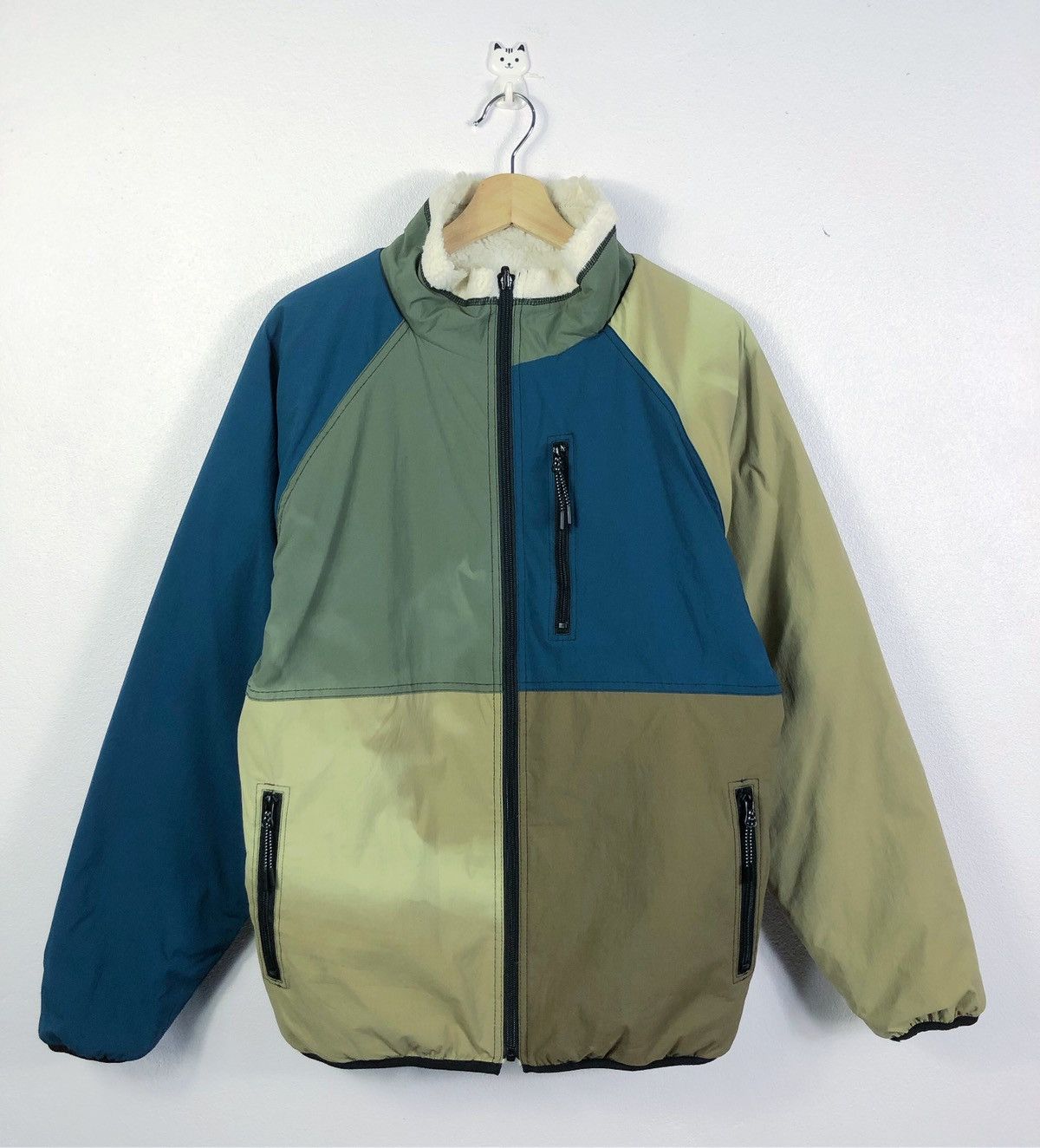 Japanese Brand Rare Inherit Japan Colorblock Reversible Fleece Jacket Size US M / EU 48-50 / 2 - 1 Thumbnail