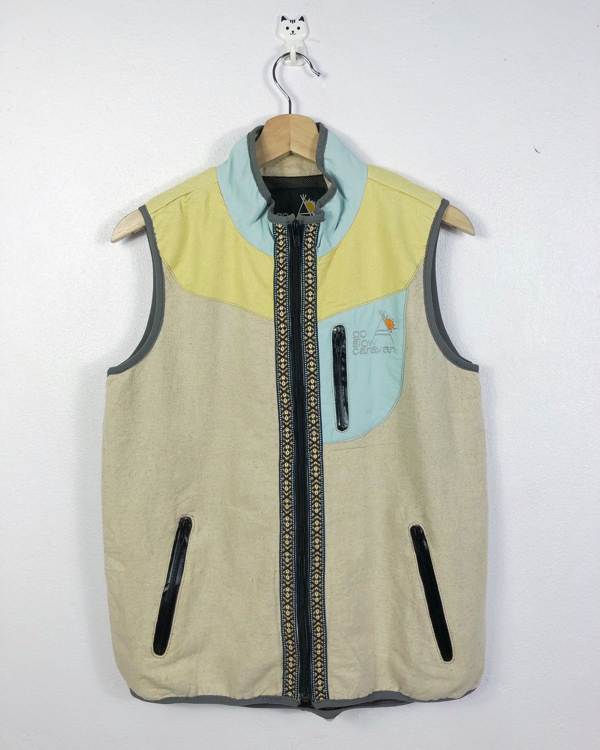 Japanese Brand × go slow caravan Rare Go Slow Caravan Zipper Vest Size US M / EU 48-50 / 2 - 1 Thumbnail