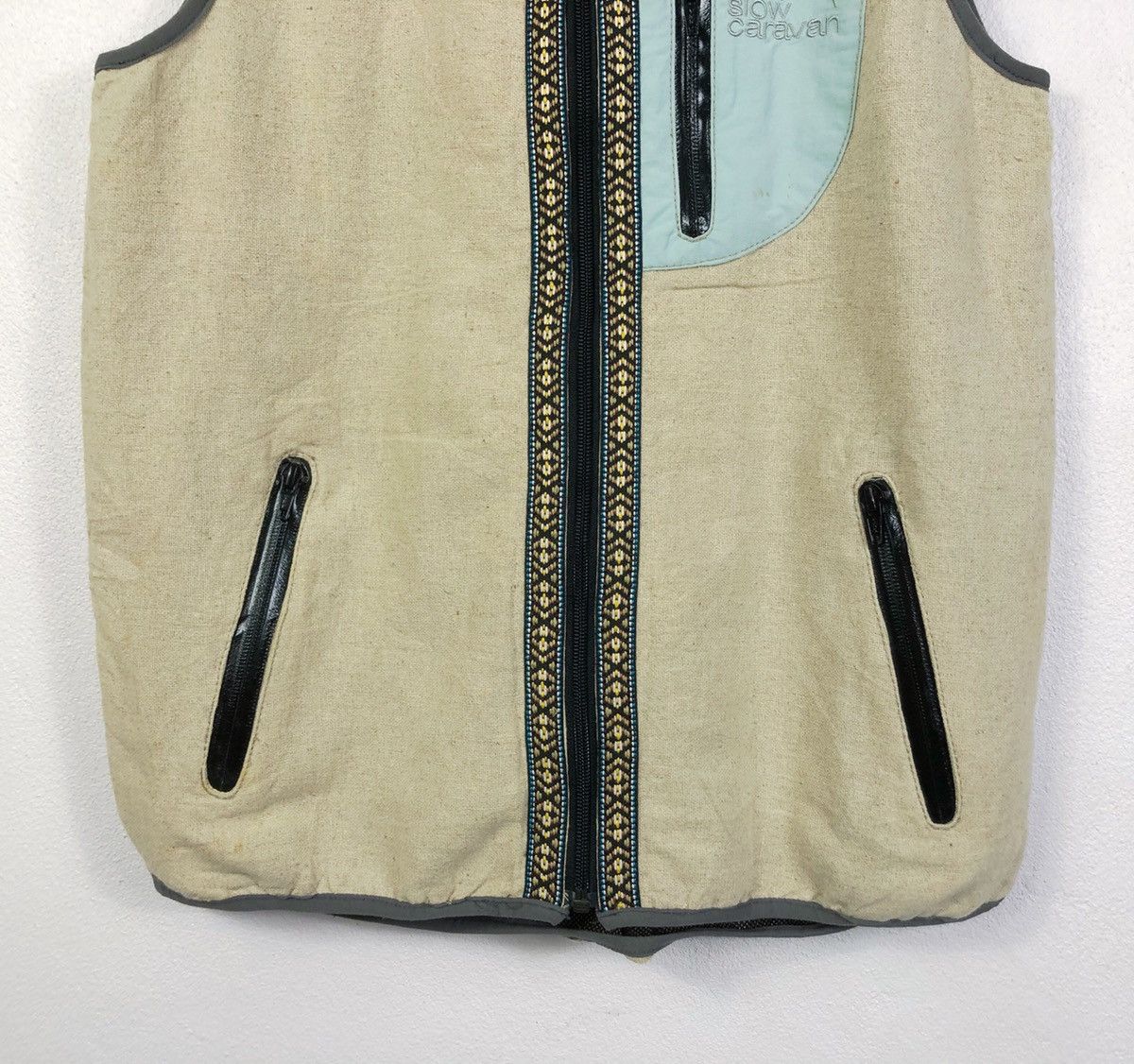 Japanese Brand × go slow caravan Rare Go Slow Caravan Zipper Vest Size US M / EU 48-50 / 2 - 4 Thumbnail