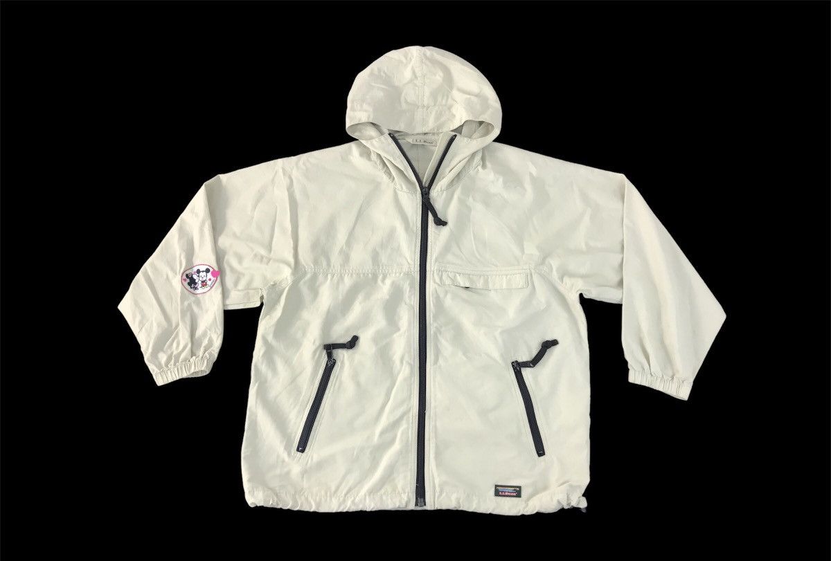L Bean X Mickey Mouse Nylon Windbreaker Jacket K1075j