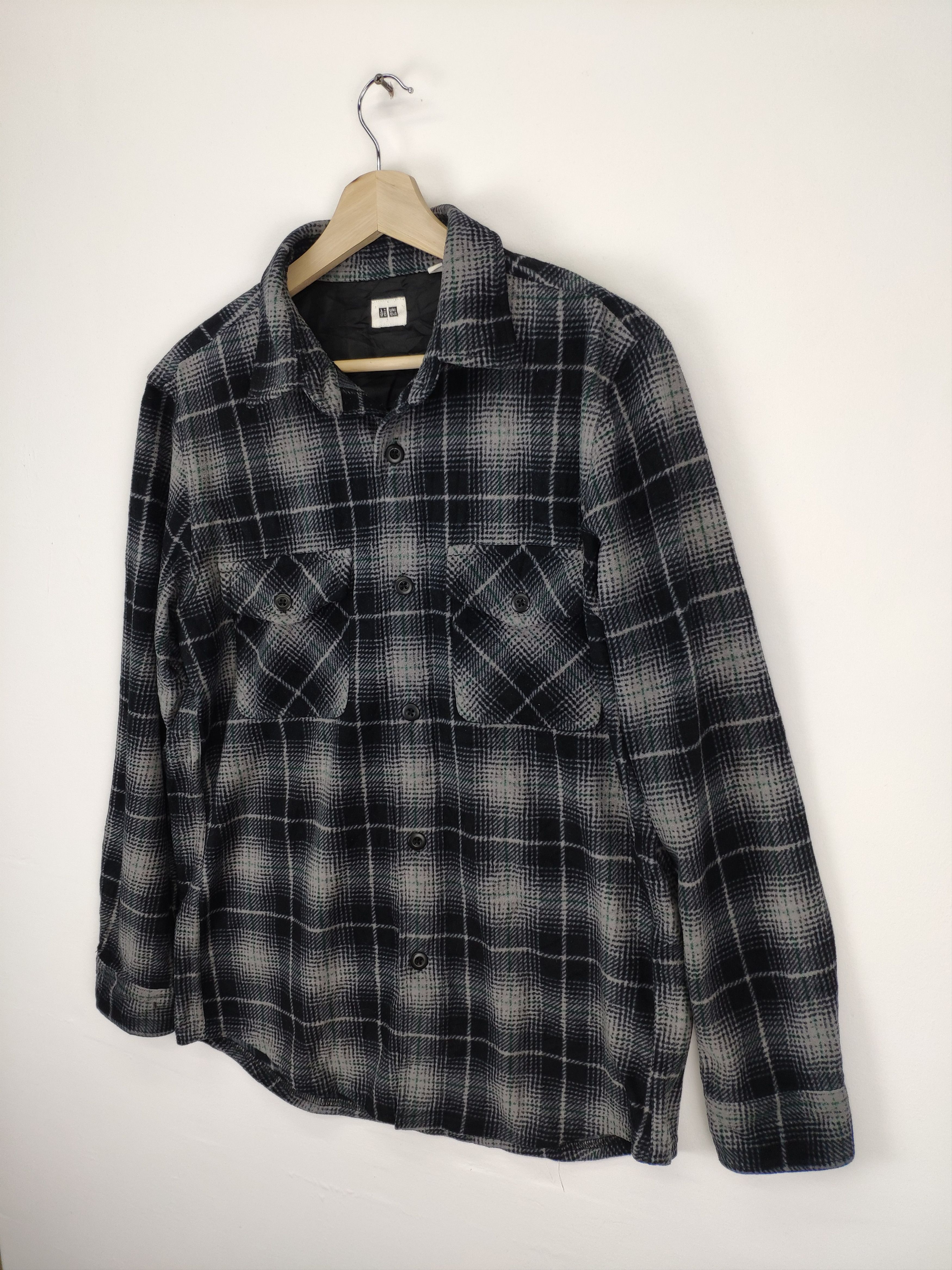 Flannel × Japanese Brand Steal 💥 Uniqlo Plaid Flannel Button Up Travis Style Size US M / EU 48-50 / 2 - 2 Thumbnail