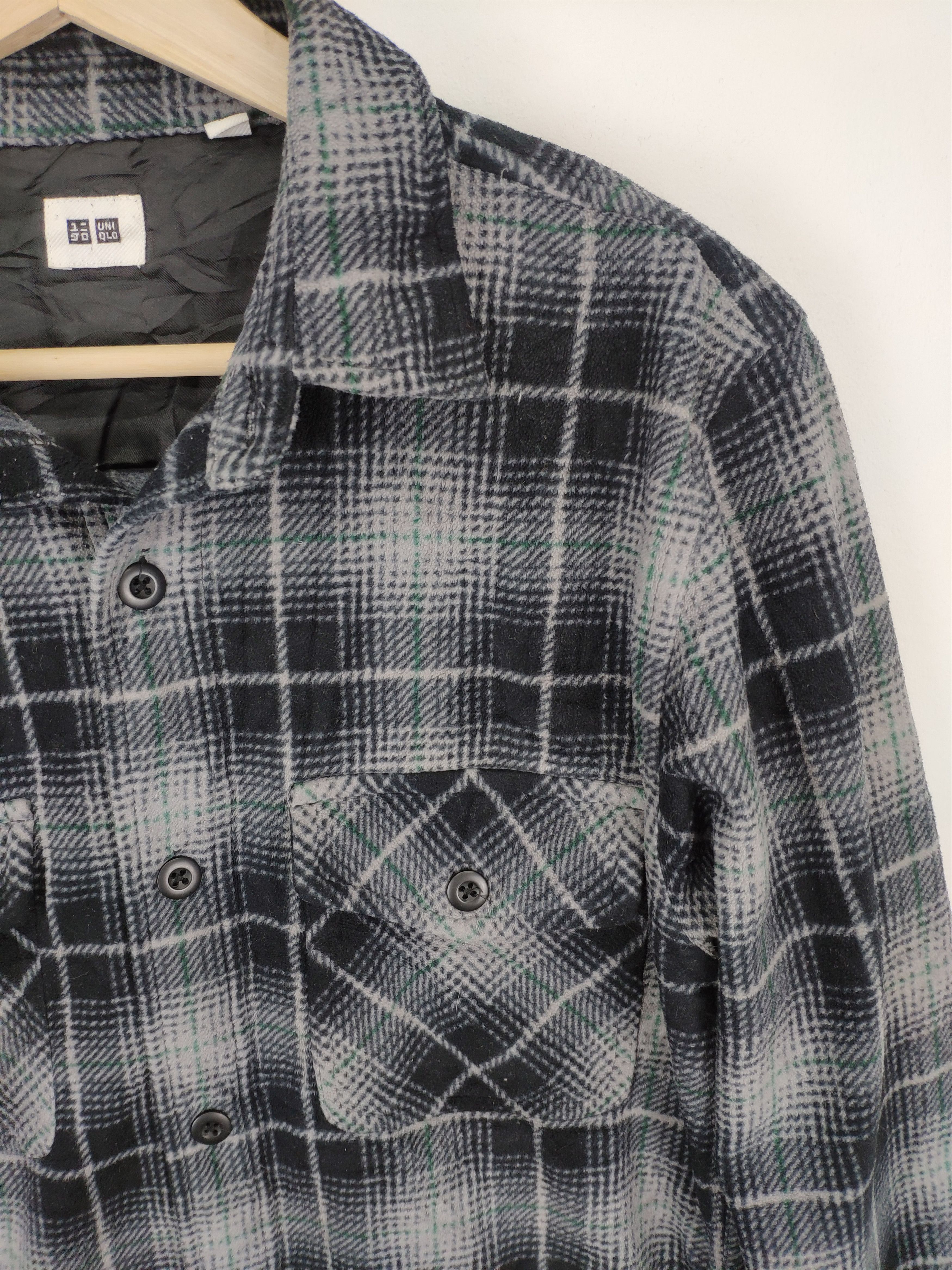 Flannel × Japanese Brand Steal 💥 Uniqlo Plaid Flannel Button Up Travis Style Size US M / EU 48-50 / 2 - 7 Thumbnail
