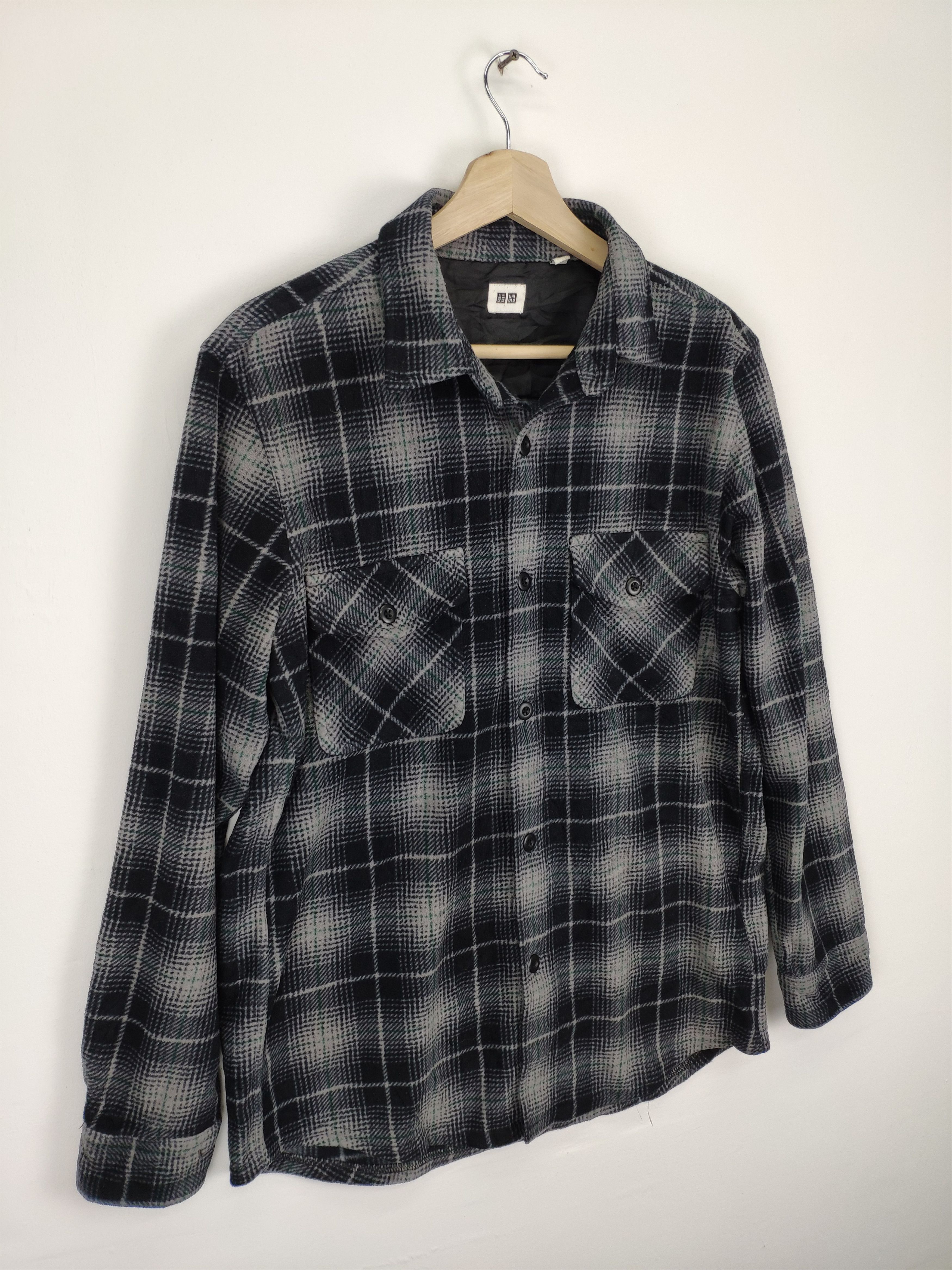 Flannel × Japanese Brand Steal 💥 Uniqlo Plaid Flannel Button Up Travis Style Size US M / EU 48-50 / 2 - 3 Thumbnail