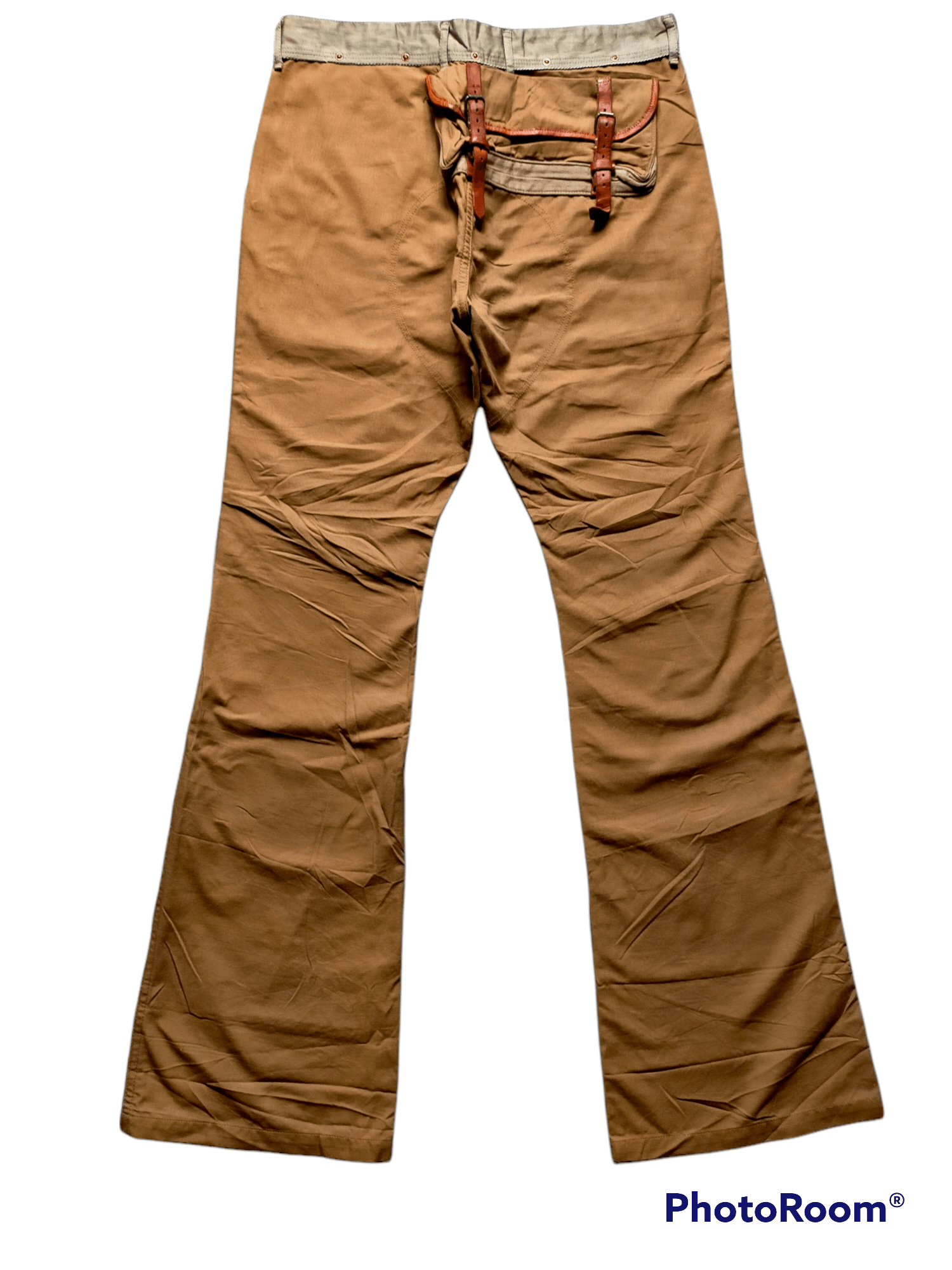 Kapital Flare Bag Camera Boot Cut Trouser Pants in Brown, Men's (Size 34)