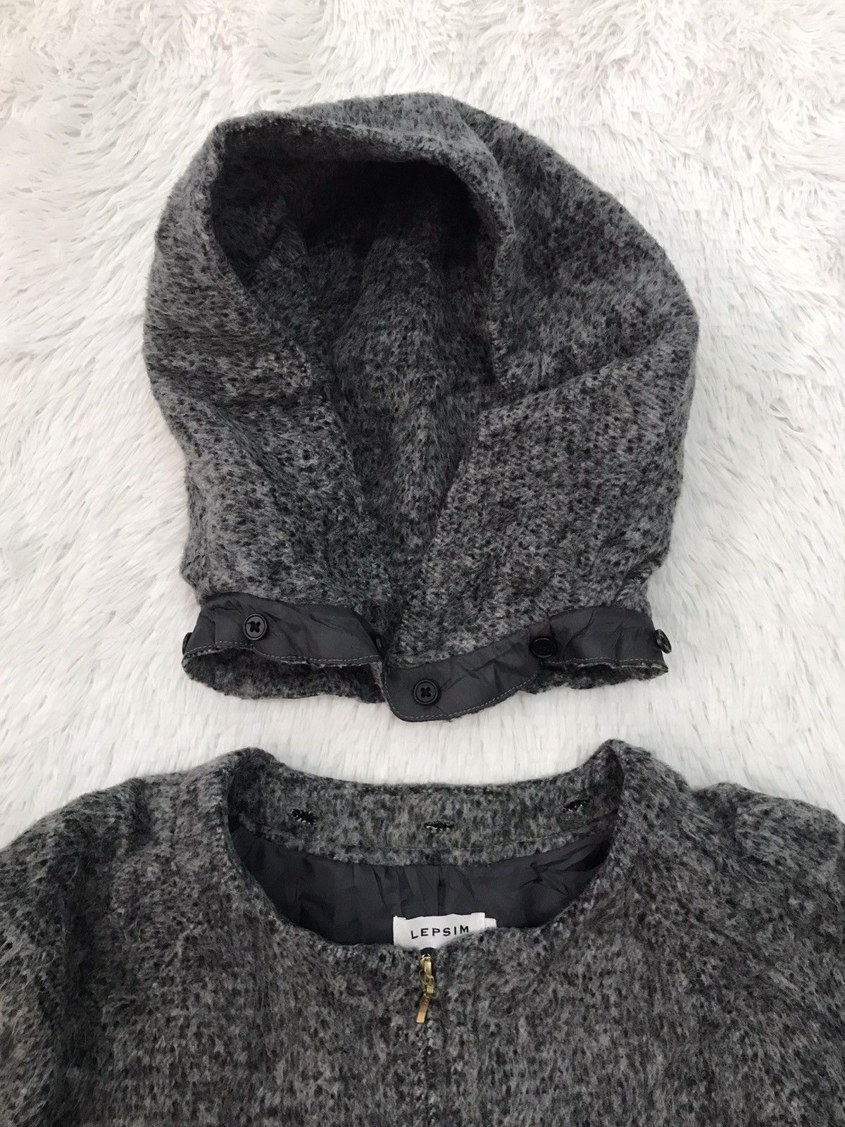 Japanese Brand Lepsim Zipper Mid Jacket Attached Hoodie Size US M / EU 48-50 / 2 - 11 Thumbnail