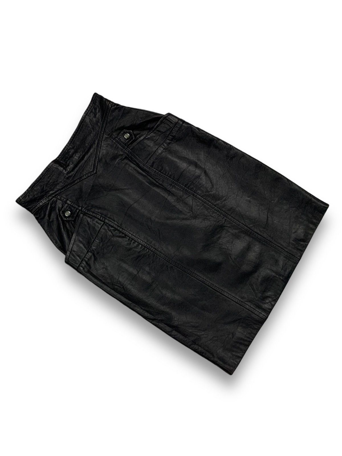 Japanese Brand Japanese Brand CIEL-UN Sheepskin Leather Pencil Mini Skirt Size 27" / US 4 / IT 40 - 13 Thumbnail
