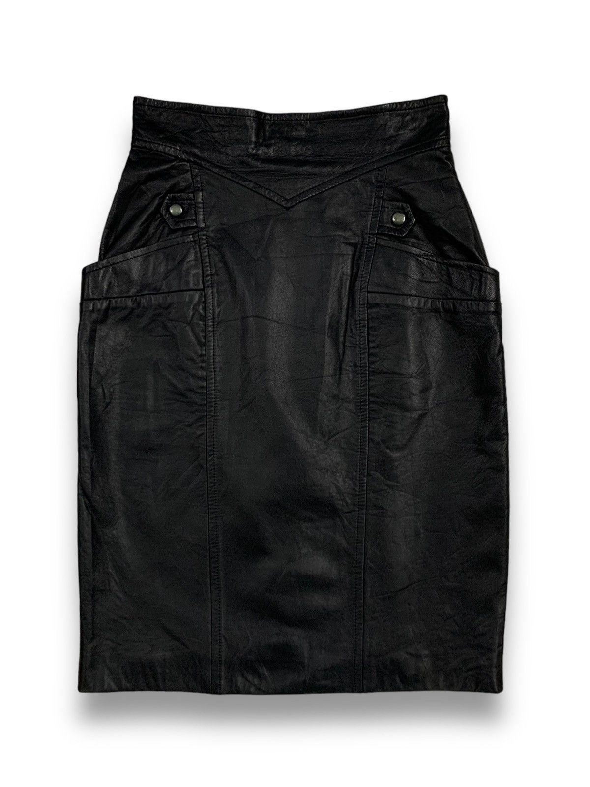 Japanese Brand Japanese Brand CIEL-UN Sheepskin Leather Pencil Mini Skirt Size 27" / US 4 / IT 40 - 1 Thumbnail
