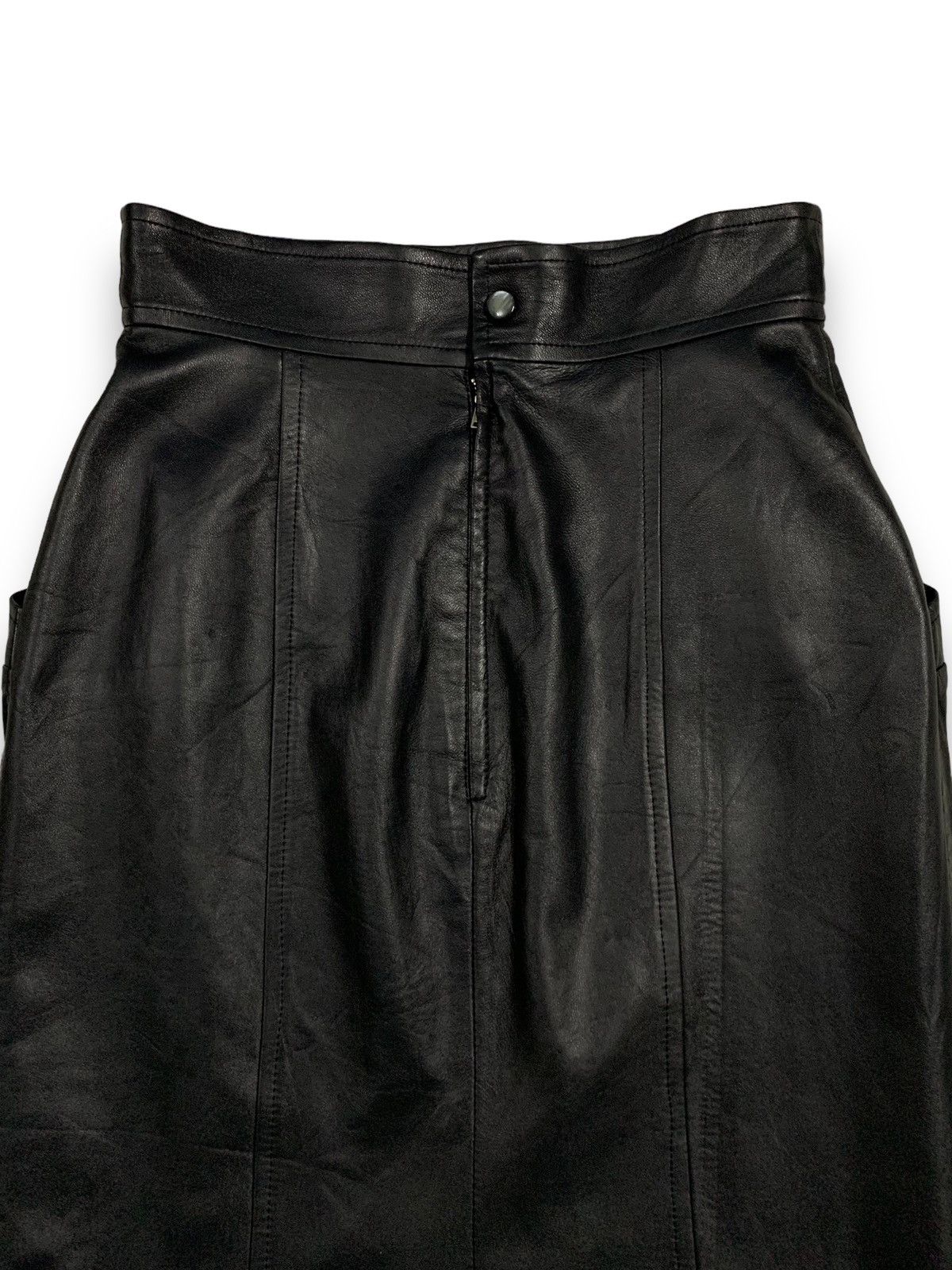 Japanese Brand Japanese Brand CIEL-UN Sheepskin Leather Pencil Mini Skirt Size 27" / US 4 / IT 40 - 5 Thumbnail