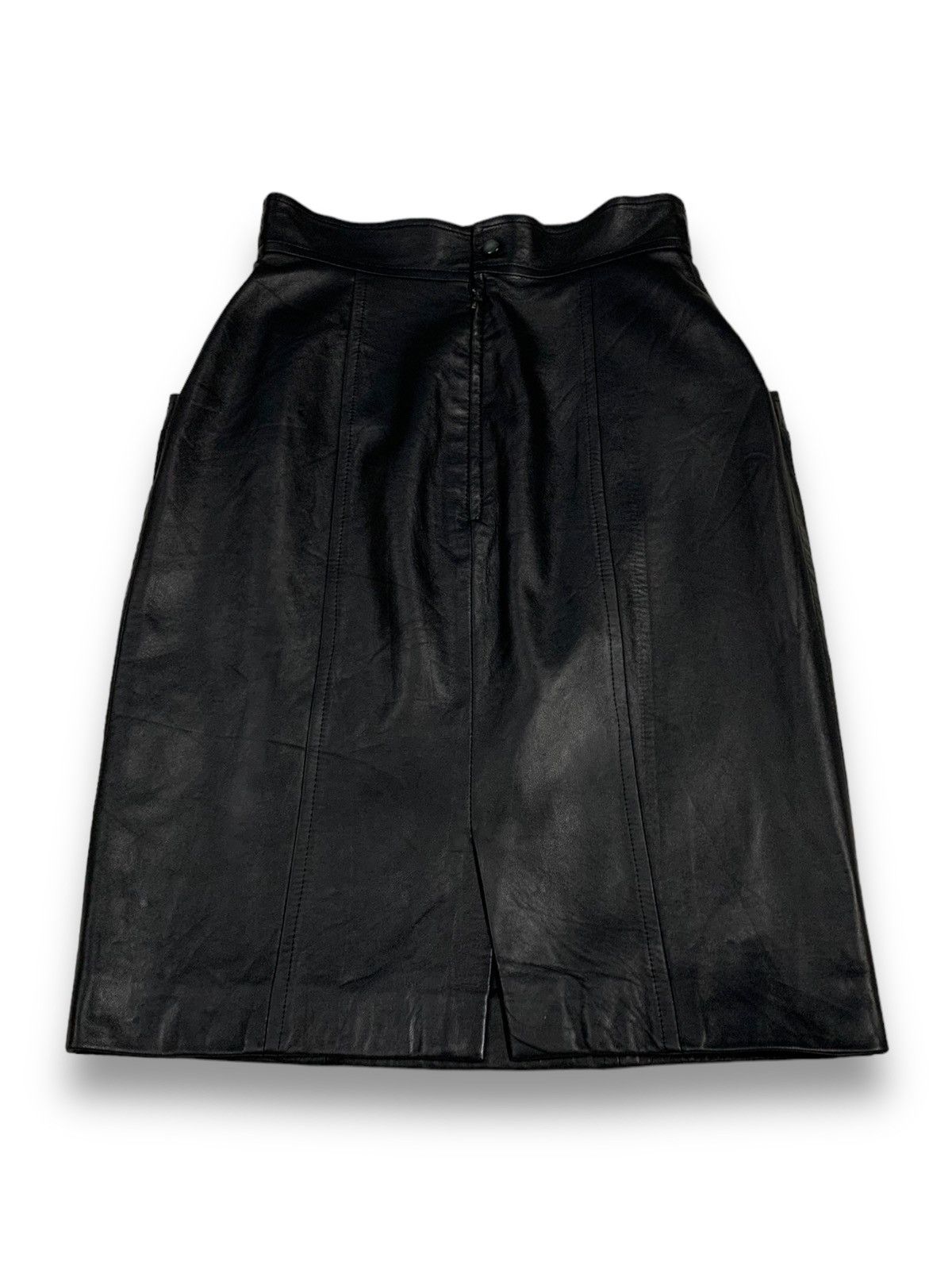 Japanese Brand Japanese Brand CIEL-UN Sheepskin Leather Pencil Mini Skirt Size 27" / US 4 / IT 40 - 12 Thumbnail