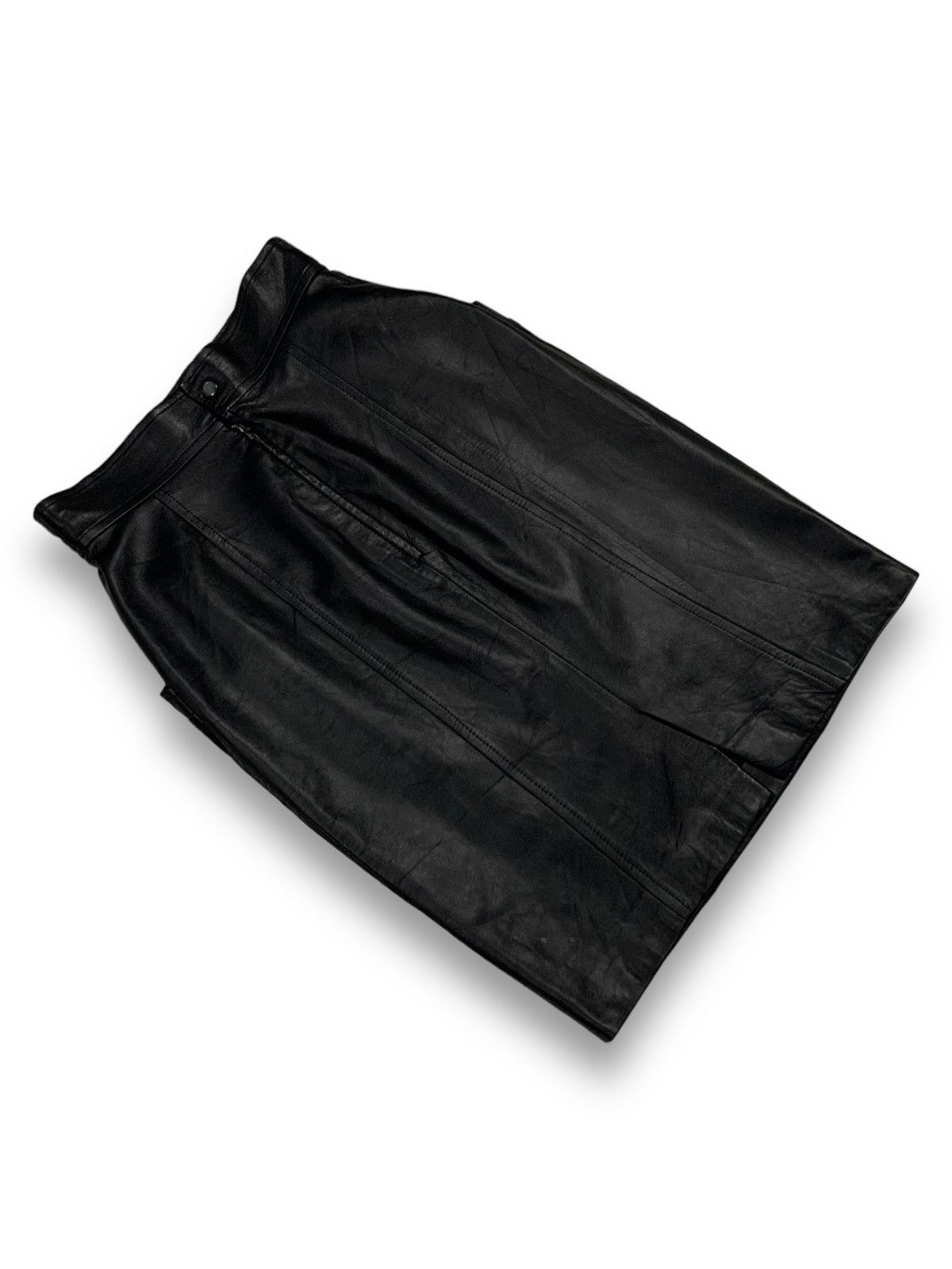 Japanese Brand Japanese Brand CIEL-UN Sheepskin Leather Pencil Mini Skirt Size 27" / US 4 / IT 40 - 14 Thumbnail