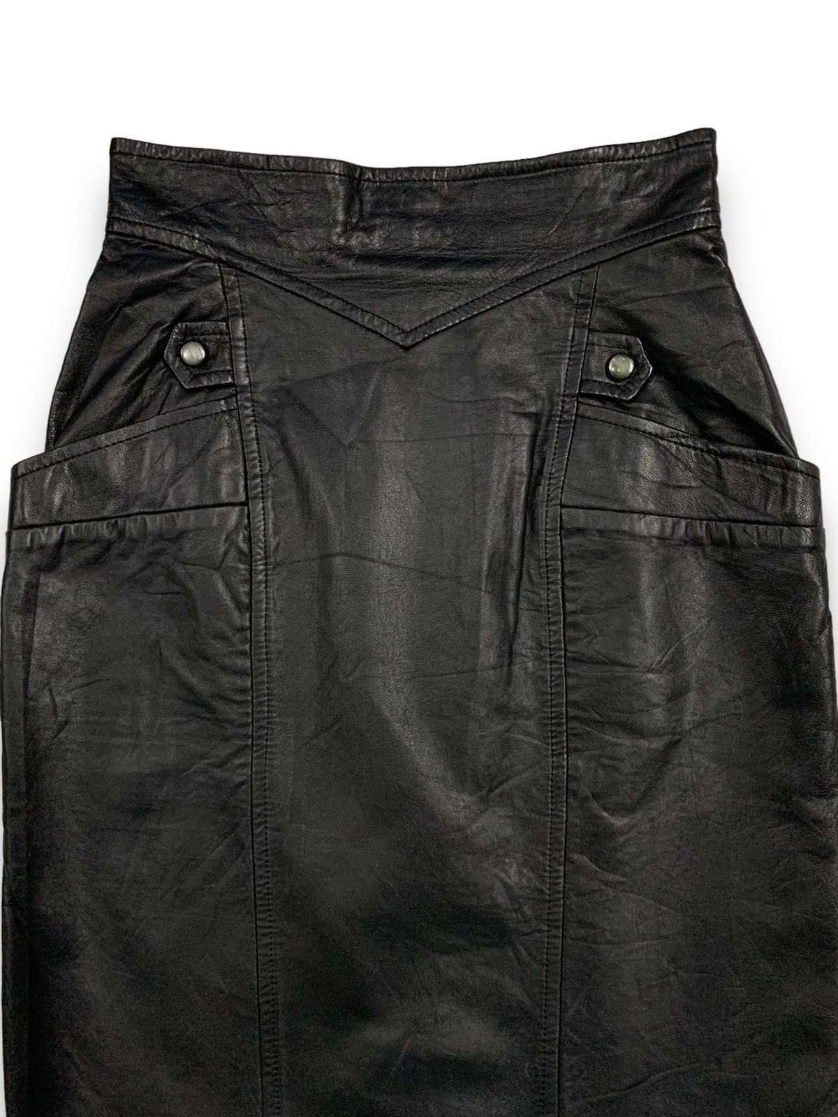 Japanese Brand Japanese Brand CIEL-UN Sheepskin Leather Pencil Mini Skirt Size 27" / US 4 / IT 40 - 2 Thumbnail