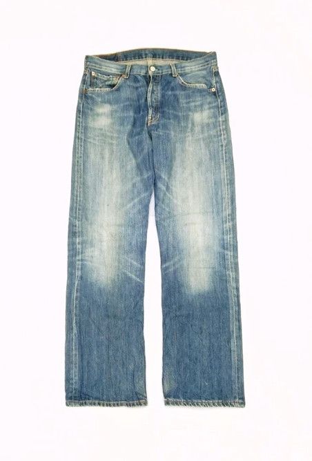 image of Levis x Vintage Levi's 501 Rusty Wash Distressed Jeans 33X32 in Blue, Men's