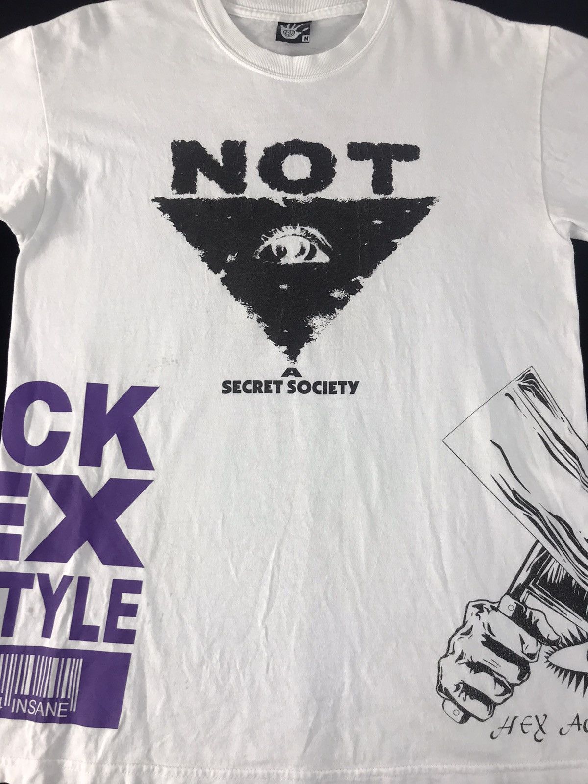 Japanese Brand × Vintage Hex Anti Style Suck A Secret Society Tee Mary Jesus K1080j Size US M / EU 48-50 / 2 - 4 Thumbnail
