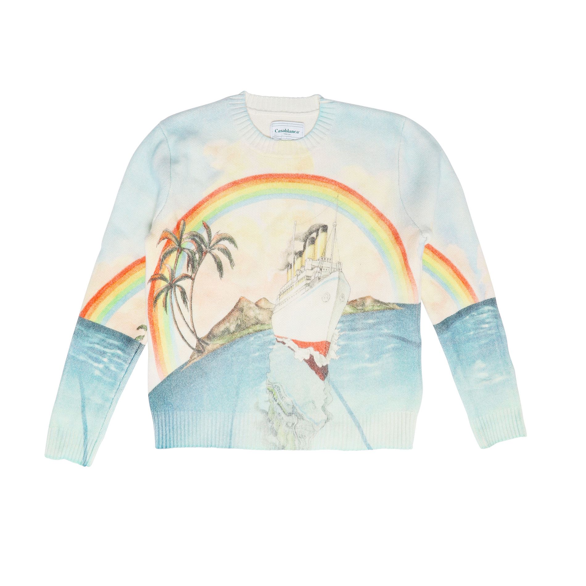 Casablanca "Traverse Du Pacifique" Knit Sweater Size US XL / EU 56 / 4 - 1 Thumbnail
