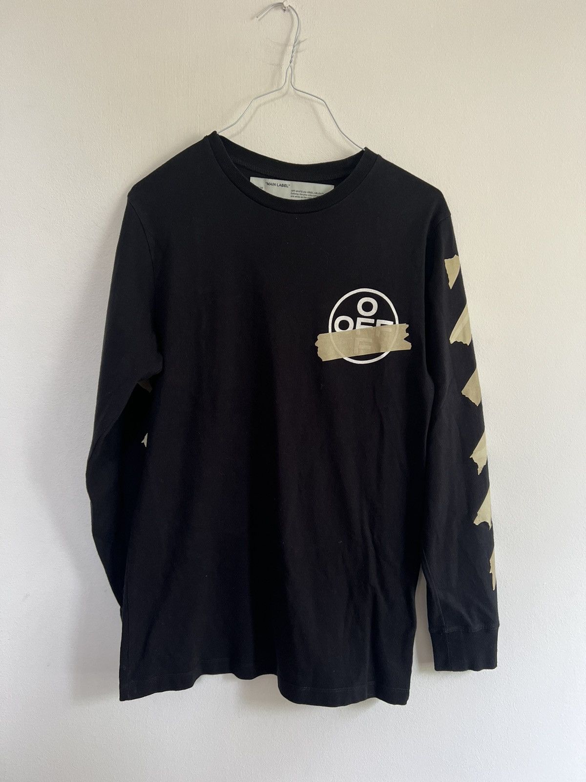 Off-White Off white golden tape Long sleeve TEE Size US M / EU 48-50 / 2 - 2 Thumbnail