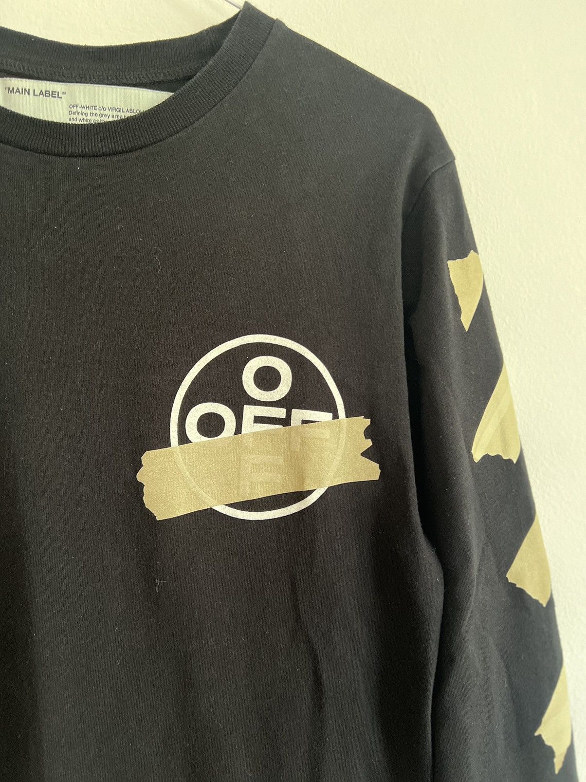 Off-White Off white golden tape Long sleeve TEE Size US M / EU 48-50 / 2 - 4 Thumbnail