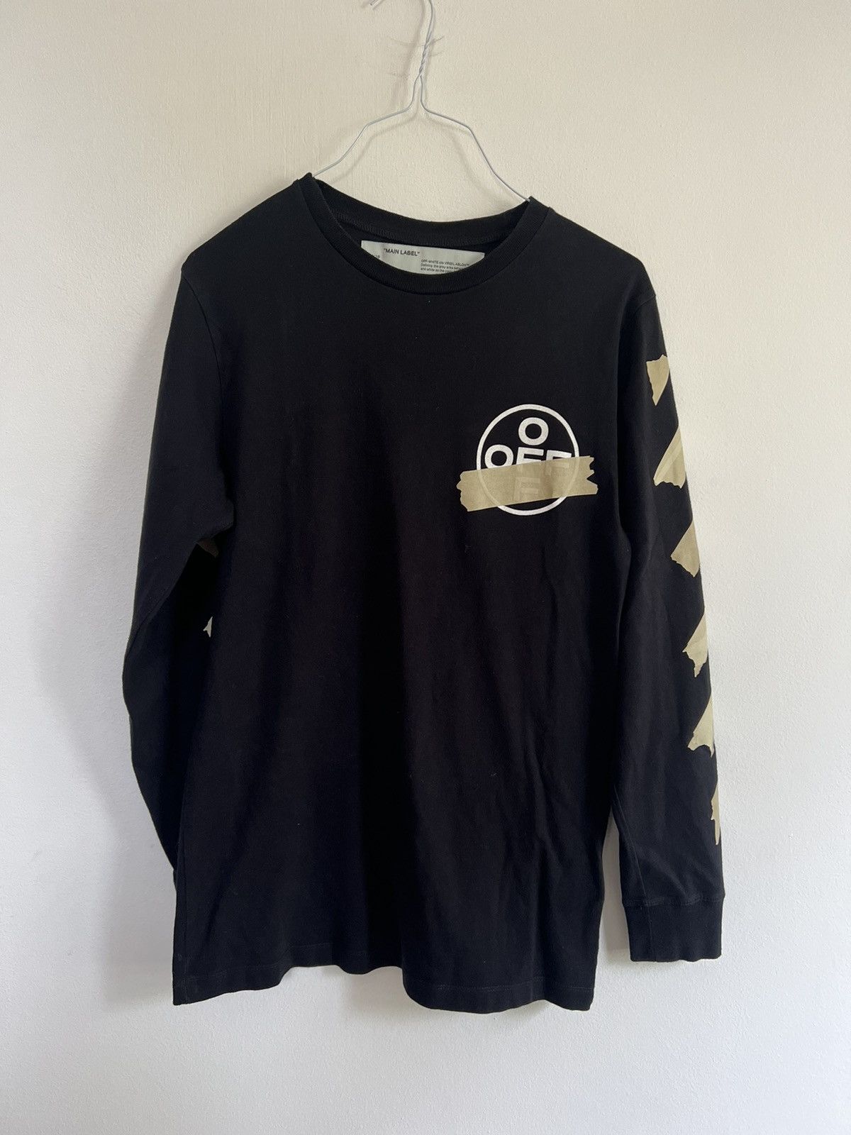 Off-White Off white golden tape Long sleeve TEE Size US M / EU 48-50 / 2 - 3 Thumbnail