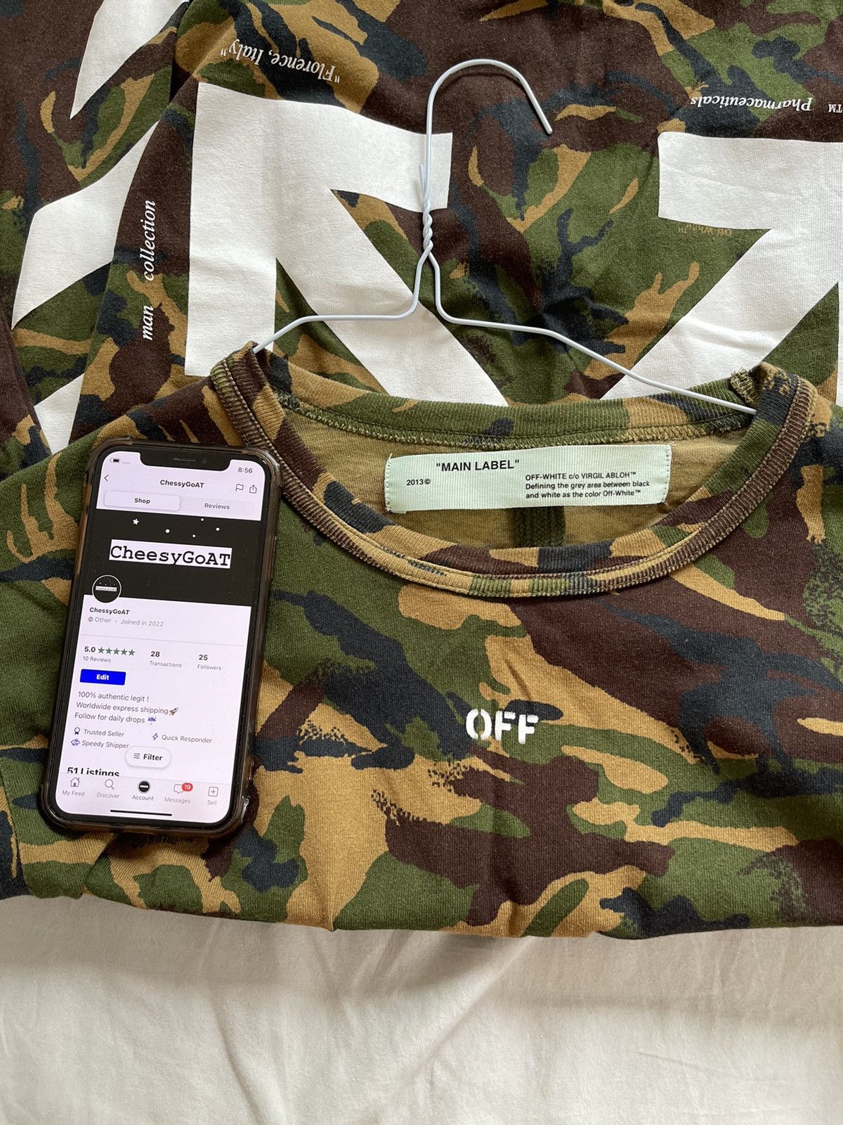 Off-White Off white camo LS TEE Size US M / EU 48-50 / 2 - 16 Thumbnail