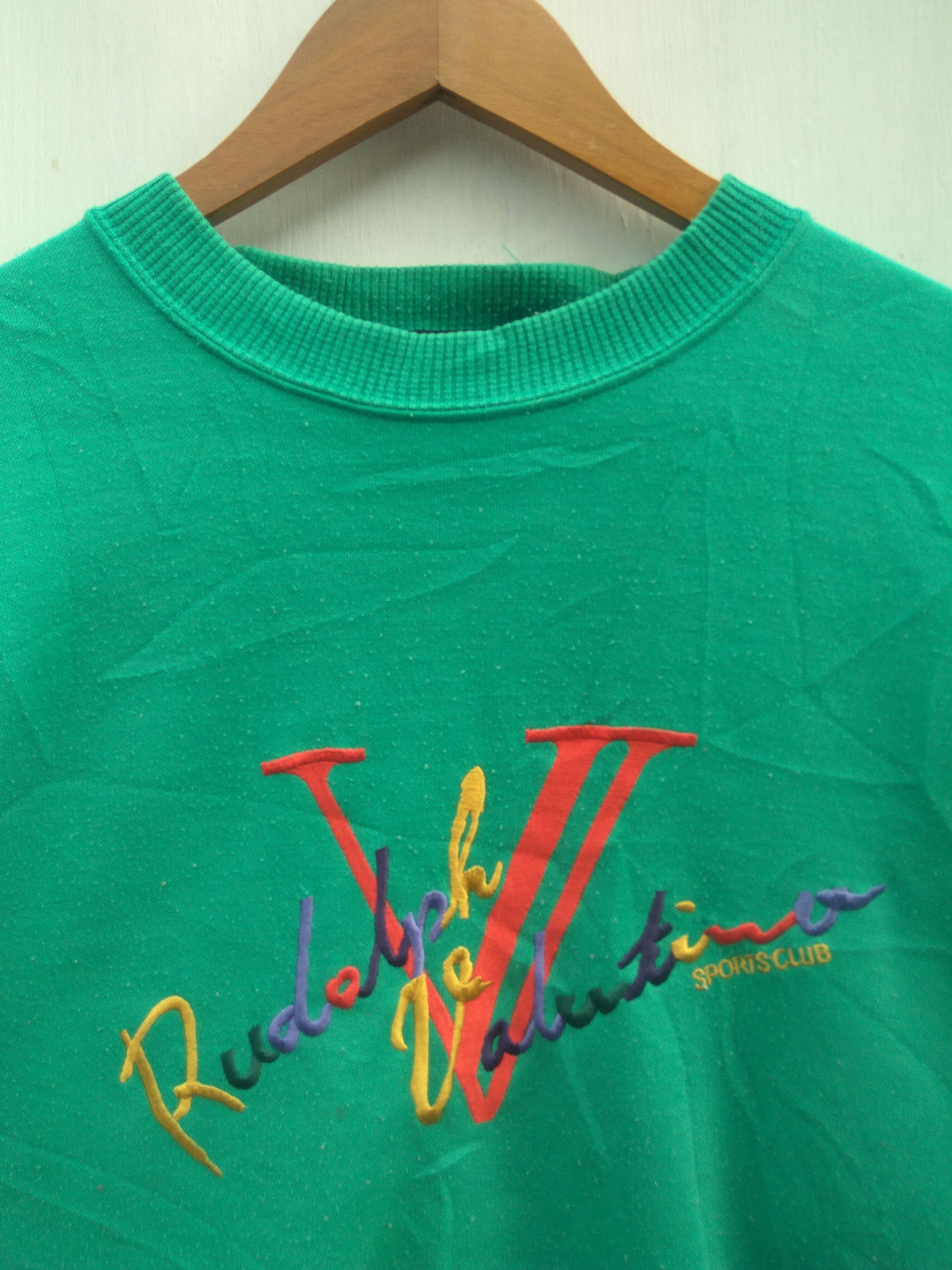 Valentino × Vintage Vintage Rudolph Valentino sweatshirt spell out jumper Size US L / EU 52-54 / 3 - 2 Thumbnail