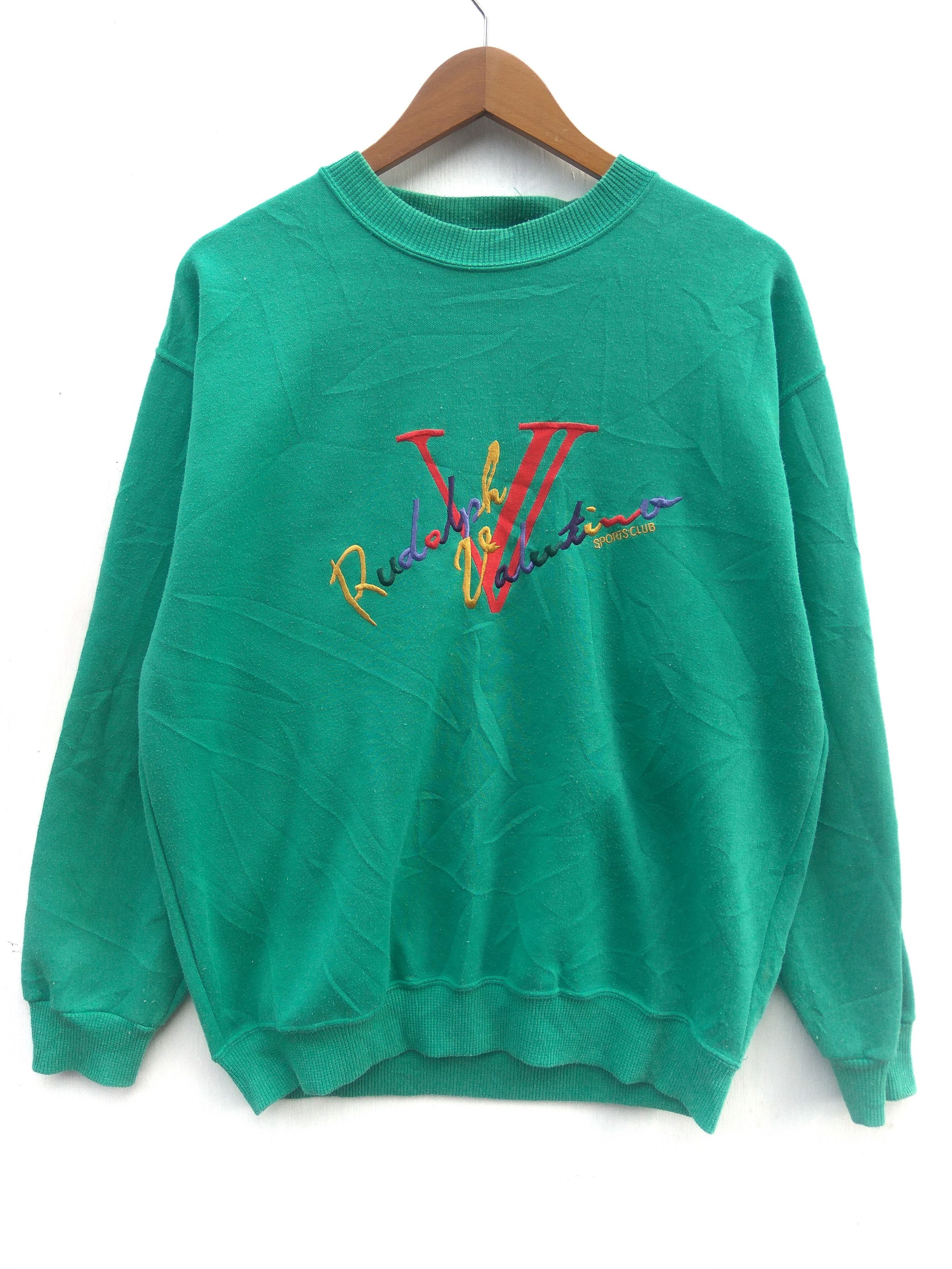 Valentino × Vintage Vintage Rudolph Valentino sweatshirt spell out jumper Size US L / EU 52-54 / 3 - 1 Thumbnail