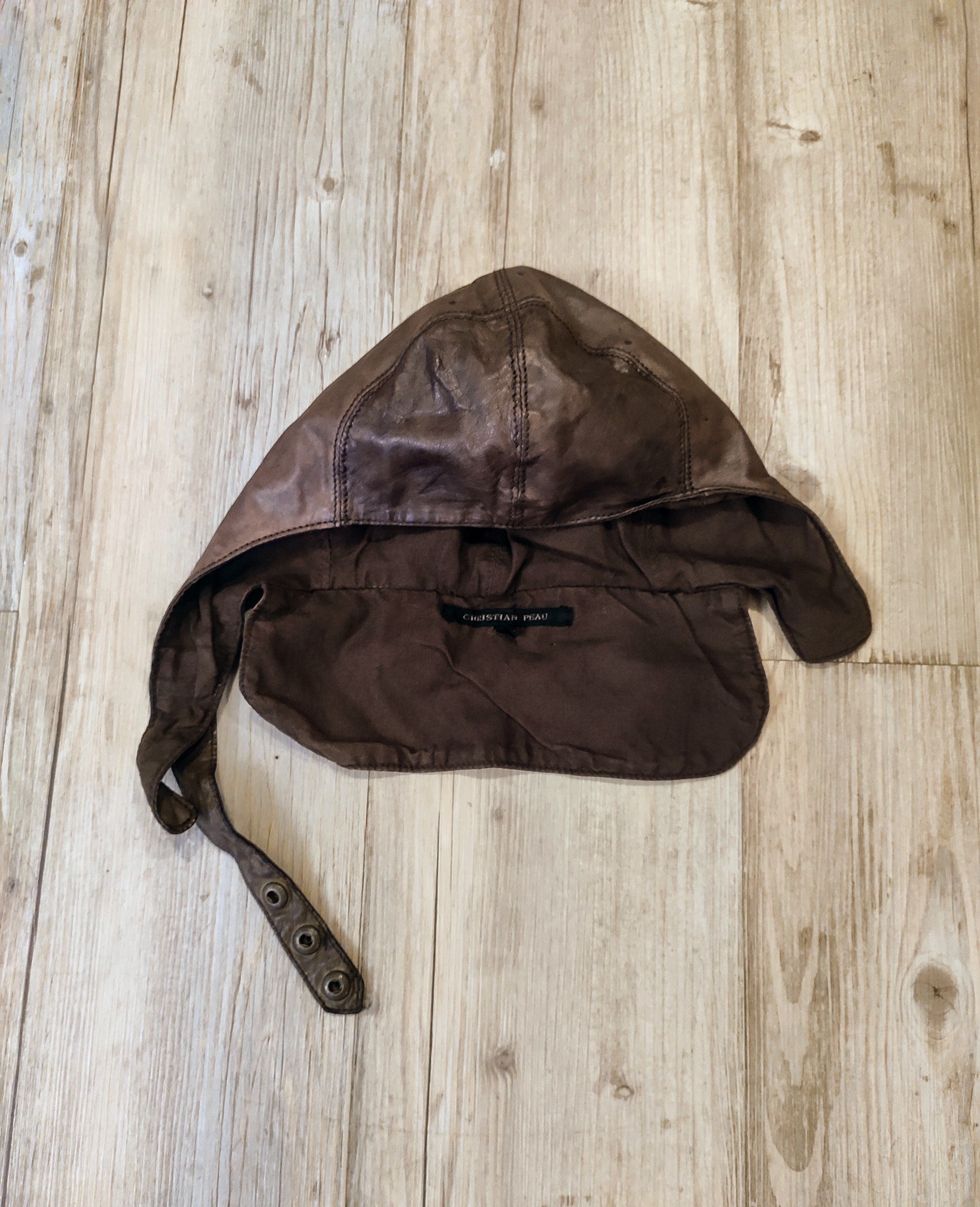 CHRISTIAN PEAU Leather helmet.Like Rick Owens or Boris Bidjan Saberi Size ONE SIZE - 3 Thumbnail