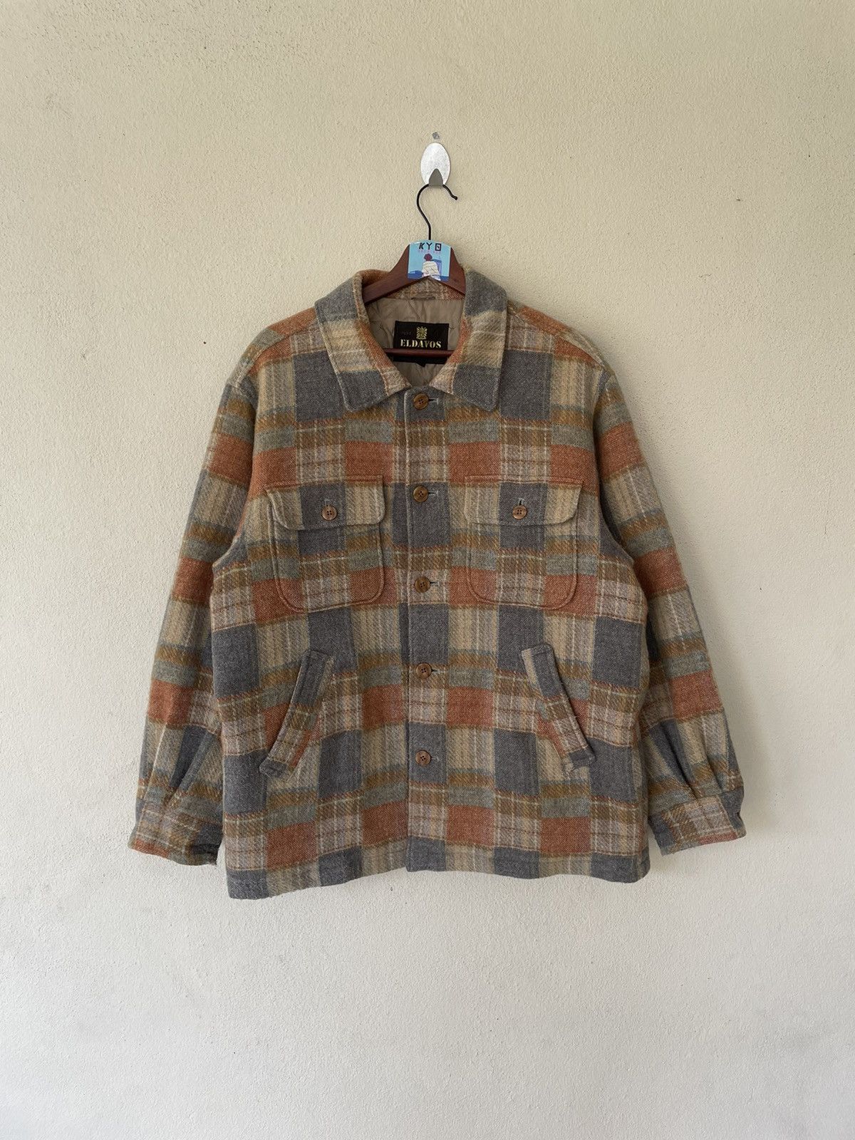 Japanese Brand × Vintage VINTAGE ELVADOS TARTAN FLANNEL JACKET Size US M / EU 48-50 / 2 - 1 Thumbnail