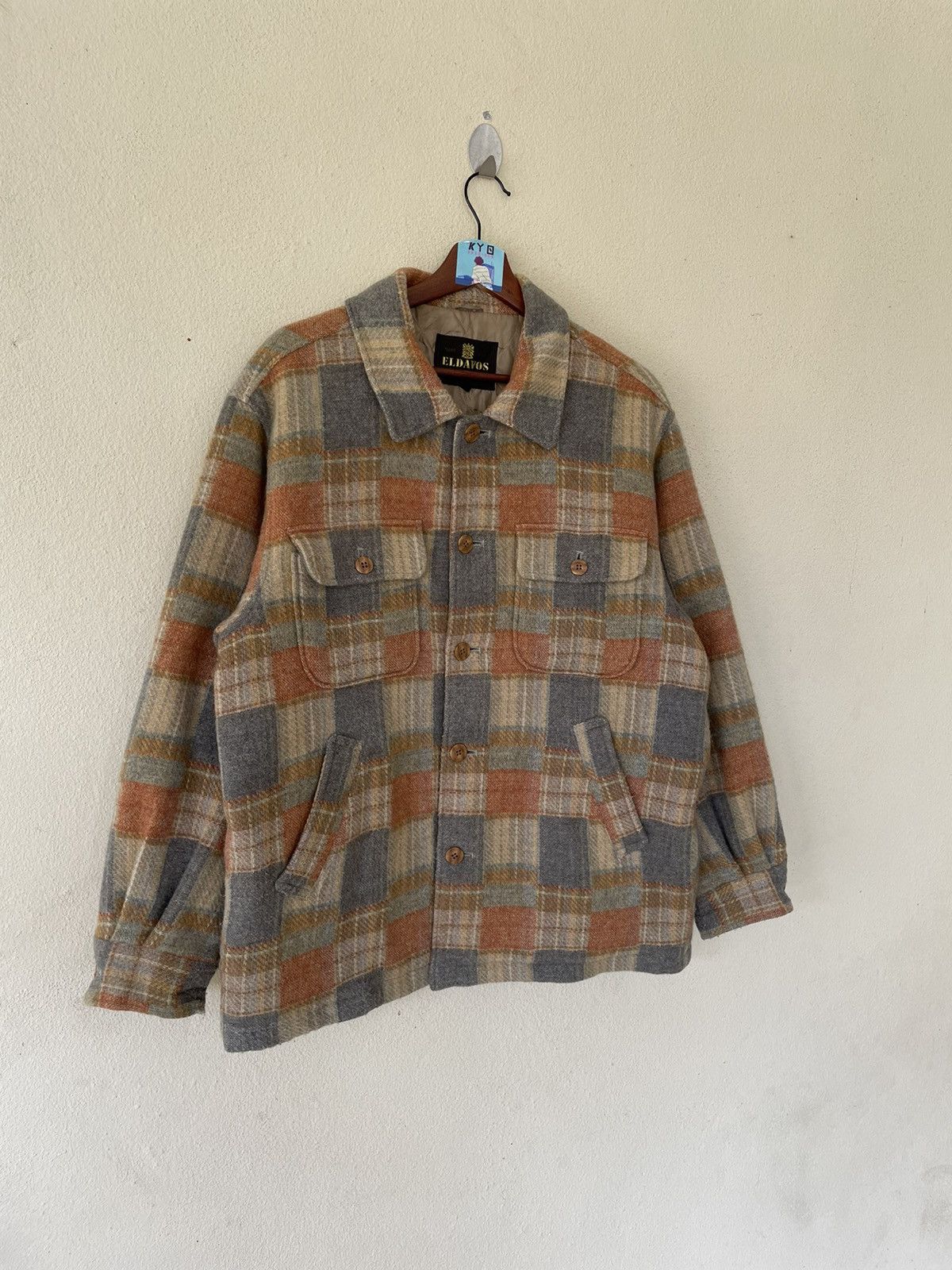 Japanese Brand × Vintage VINTAGE ELVADOS TARTAN FLANNEL JACKET Size US M / EU 48-50 / 2 - 2 Thumbnail