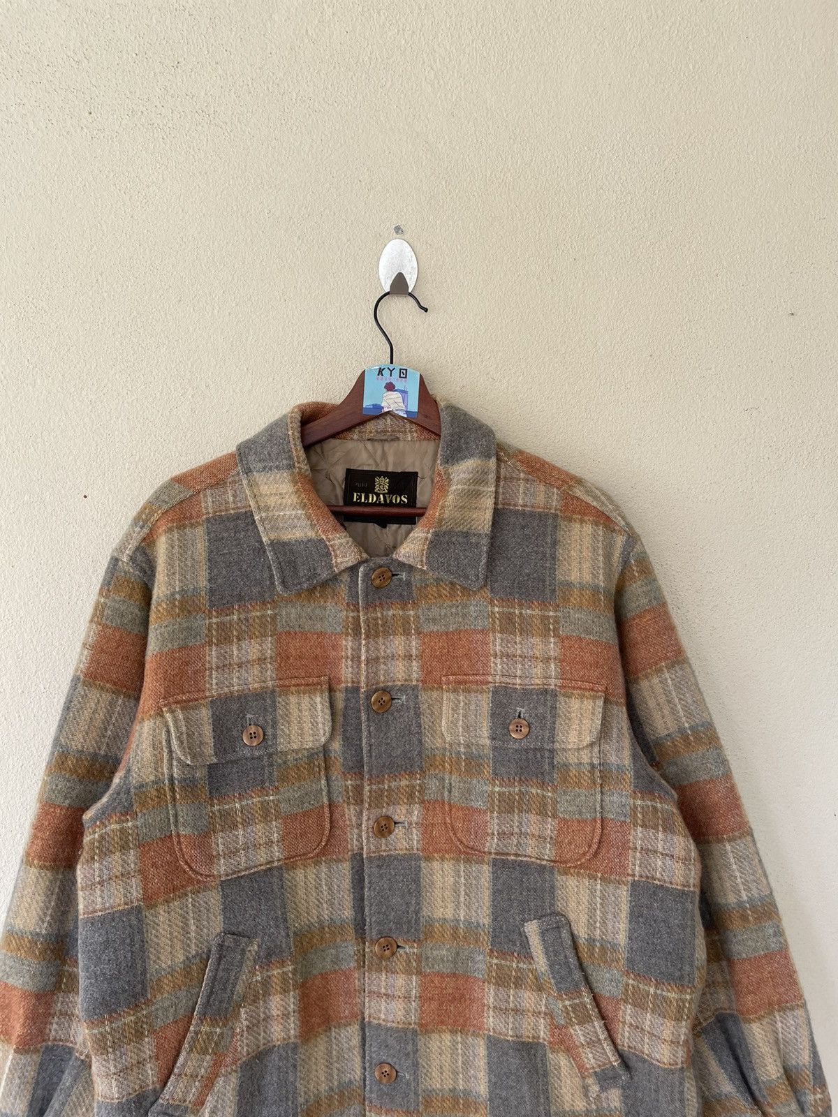 Japanese Brand × Vintage VINTAGE ELVADOS TARTAN FLANNEL JACKET Size US M / EU 48-50 / 2 - 3 Thumbnail
