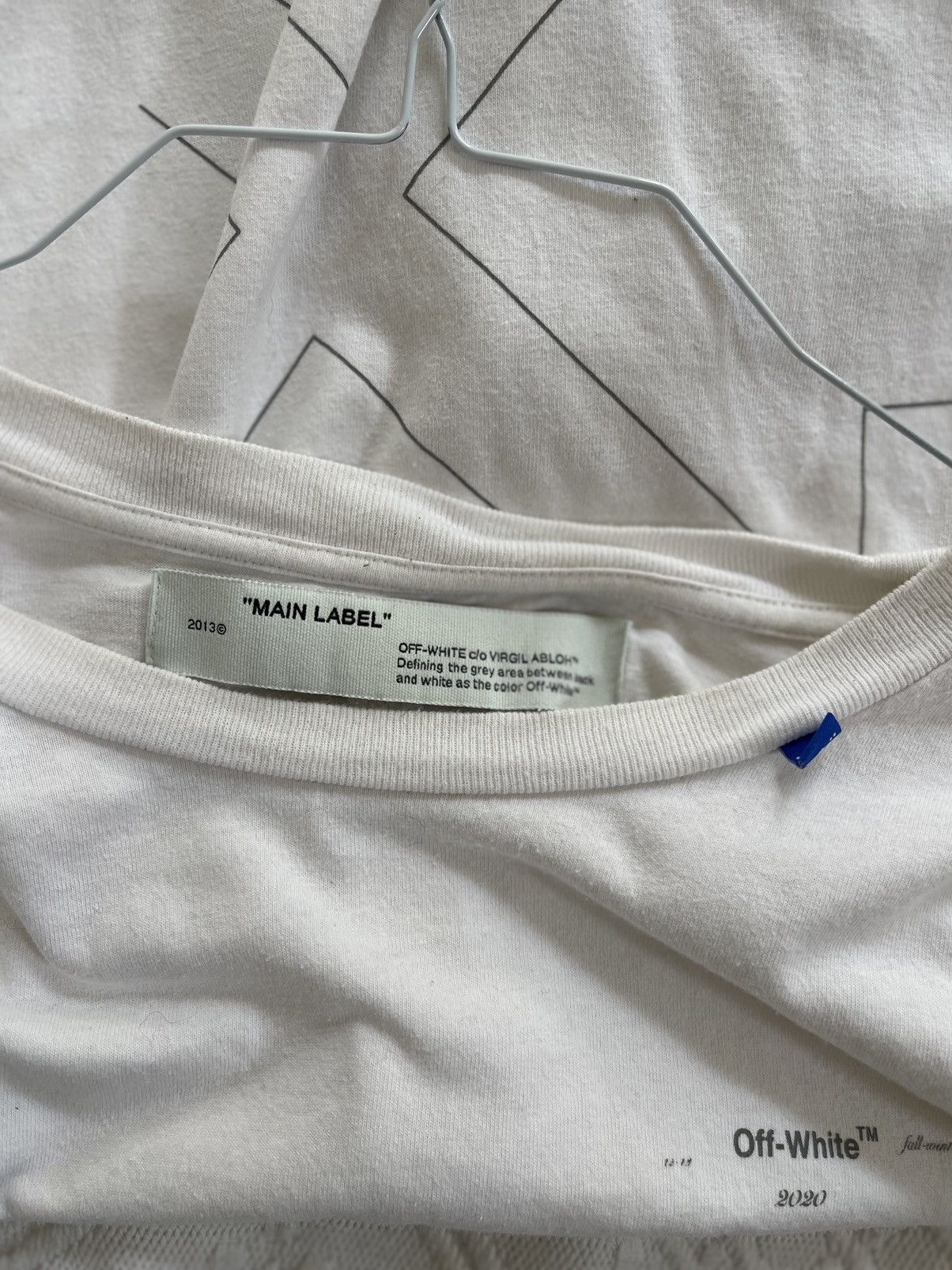 Off white unfinished double Long sleeve TEE