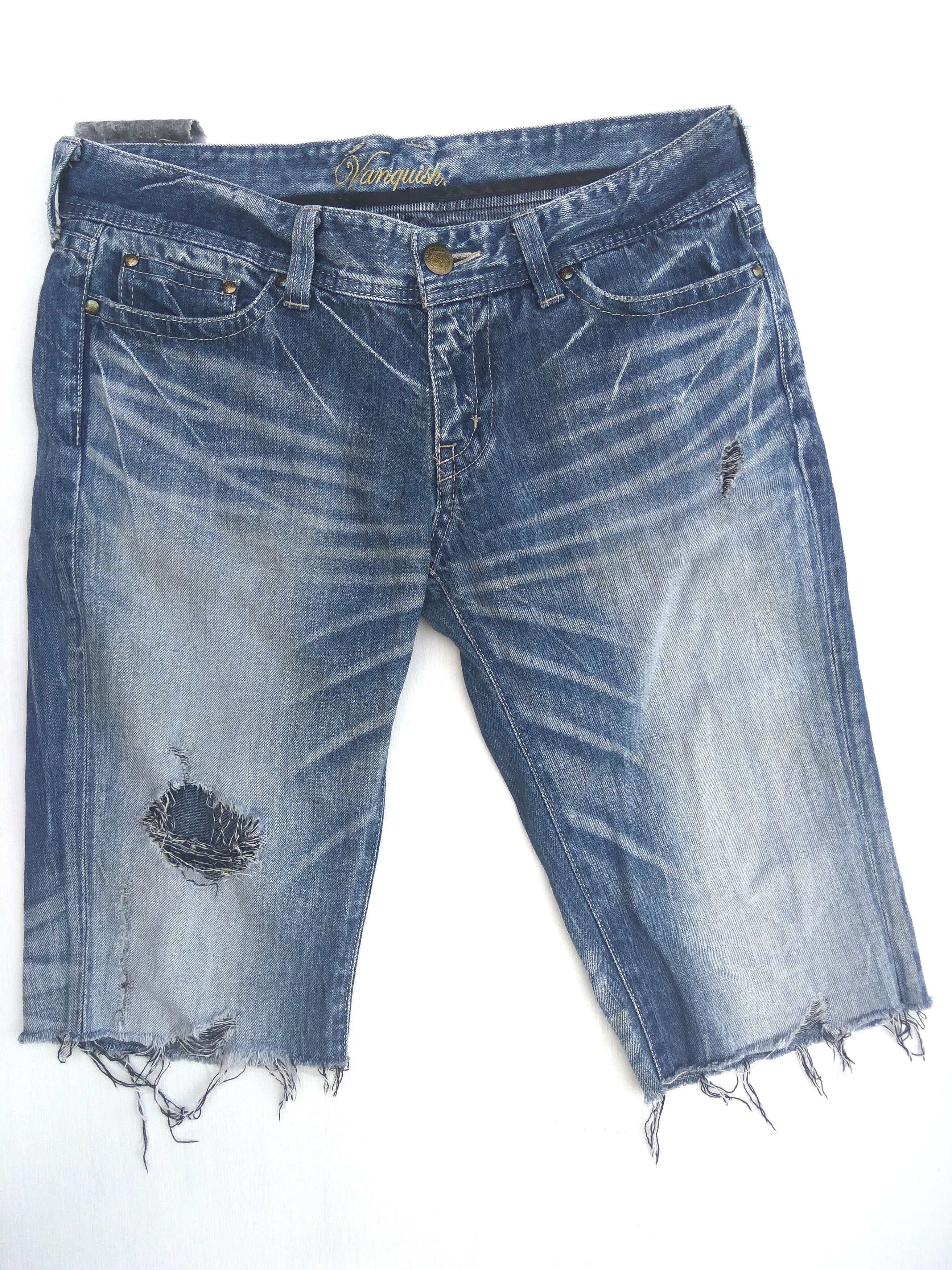 Japanese Brand × Vanquish Vanquish short pants Distressed Denim Made in Japan Size US 34 / EU 50 - 4 Thumbnail
