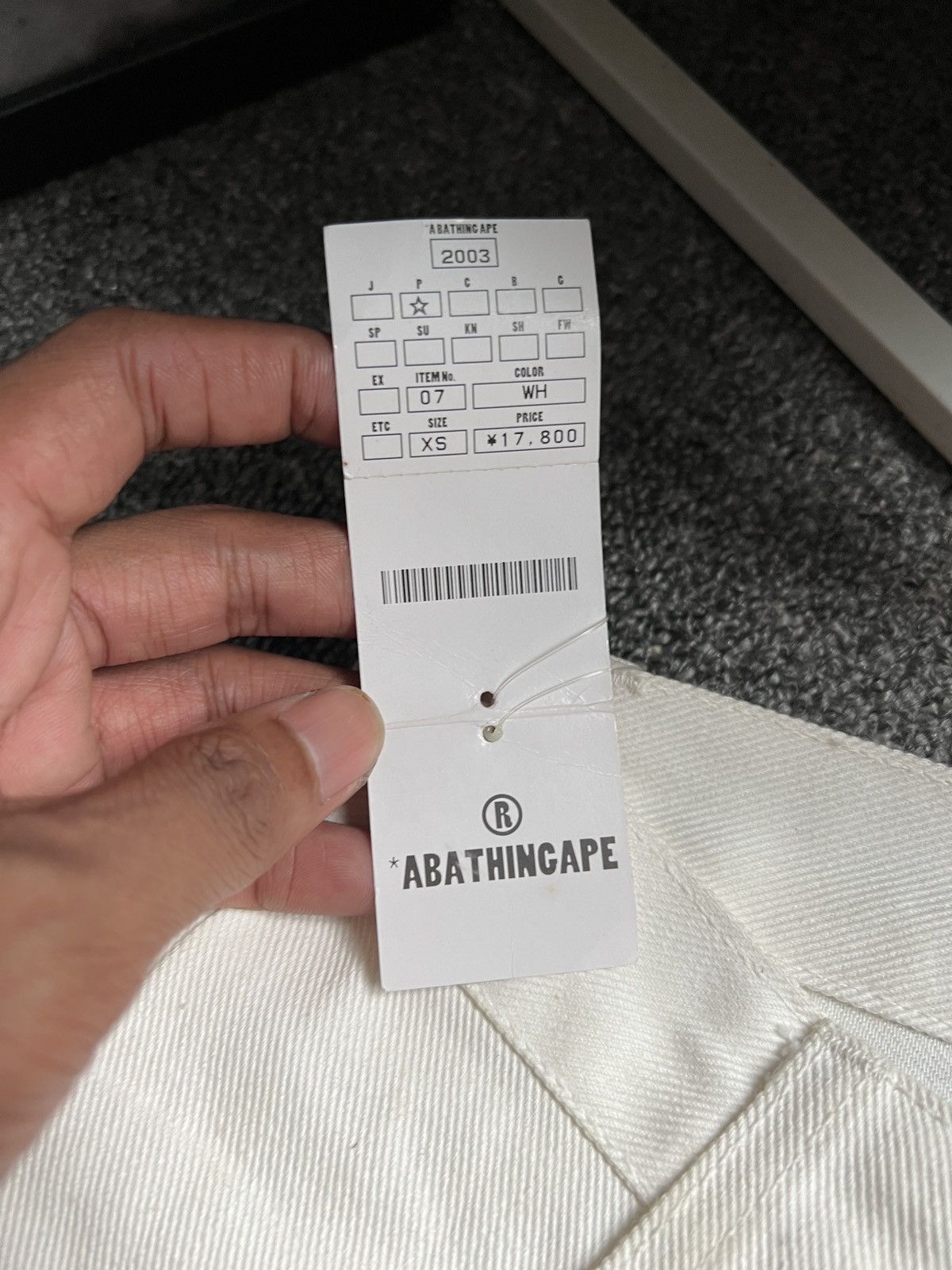 Bape Vintage 90s Bape White Denim Jeans Size US 28 / EU 44 - 19 Thumbnail