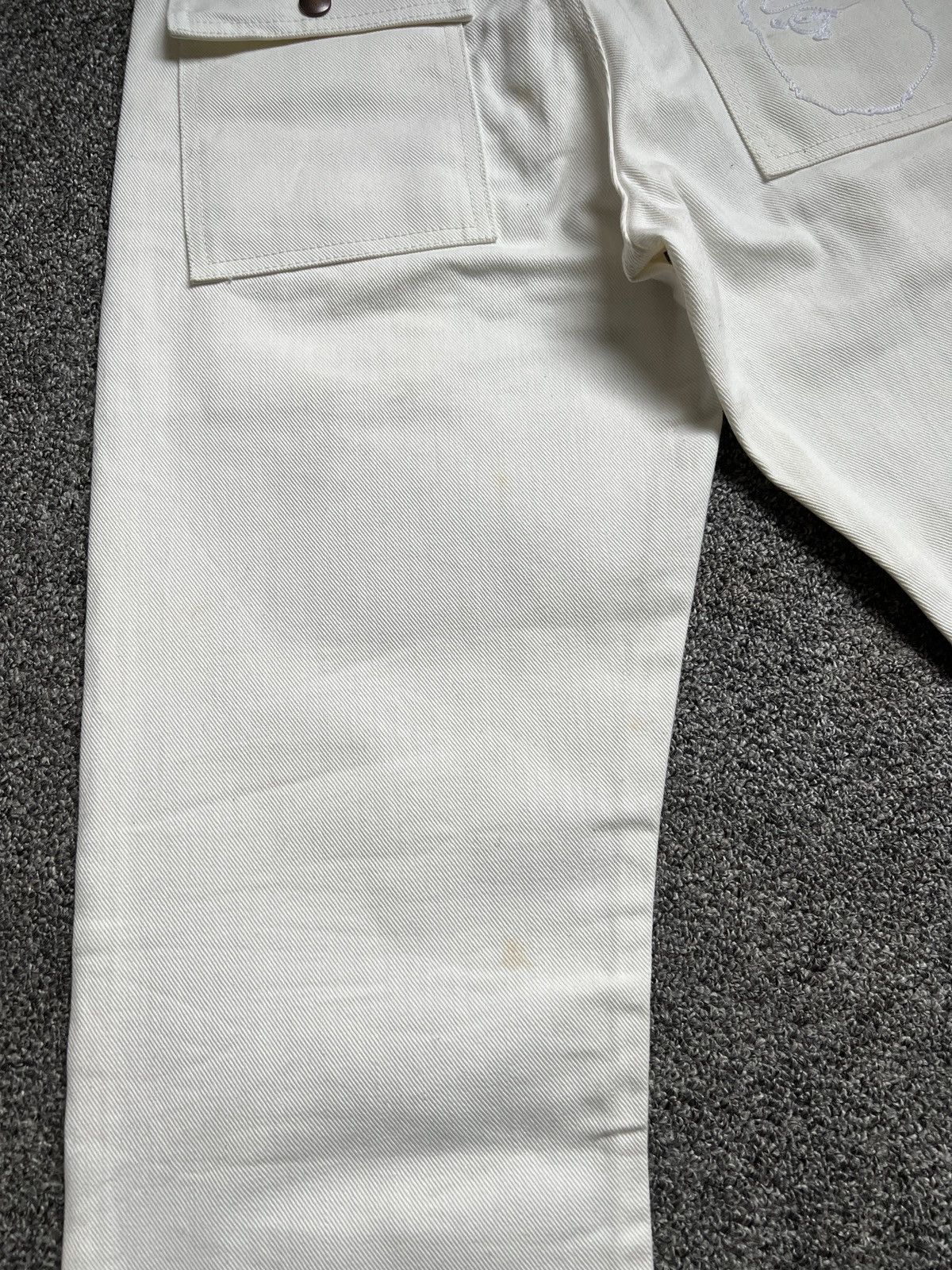 Bape Vintage 90s Bape White Denim Jeans Size US 28 / EU 44 - 12 Thumbnail