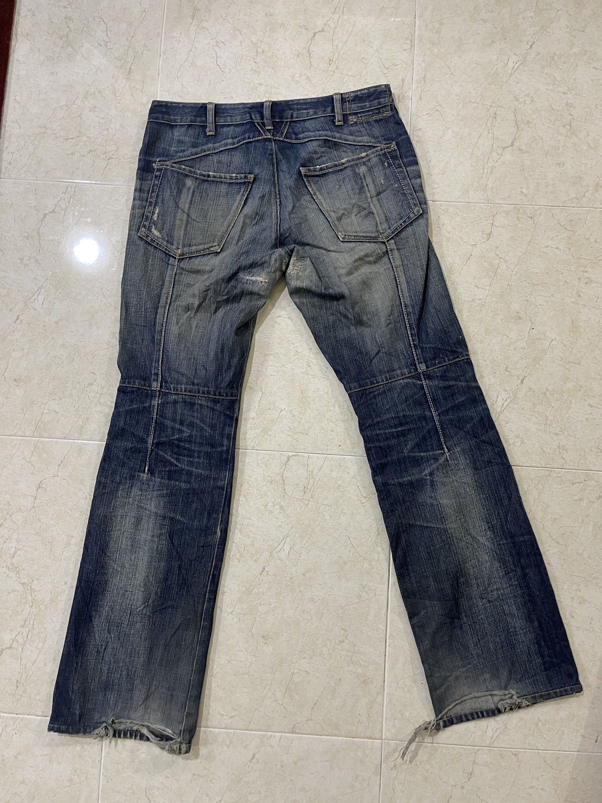 Marithe + Francois Girbaud 🔥RARE Flare Jeans MARITHE FRANCOIS GIRBAUD Distressed Rips Size US 31 - 5 Thumbnail