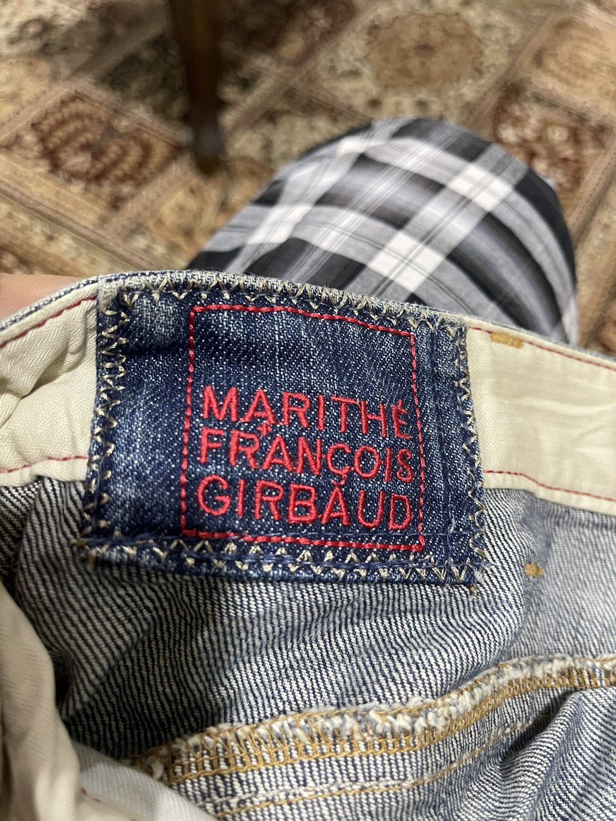 Marithe + Francois Girbaud 🔥RARE Flare Jeans MARITHE FRANCOIS GIRBAUD Distressed Rips Size US 31 - 9 Thumbnail