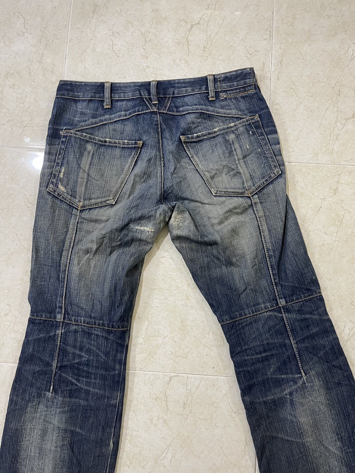 Marithe + Francois Girbaud 🔥RARE Flare Jeans MARITHE FRANCOIS GIRBAUD Distressed Rips Size US 31 - 6 Thumbnail