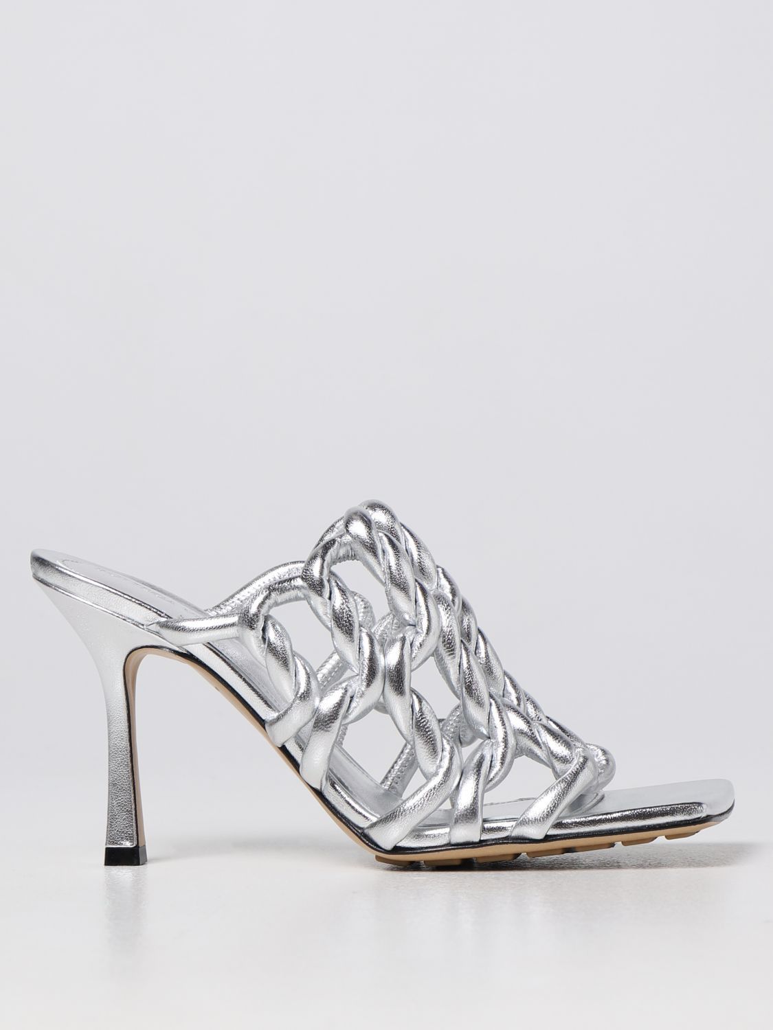 Bottega Veneta Heeled Sandals Woman Silver