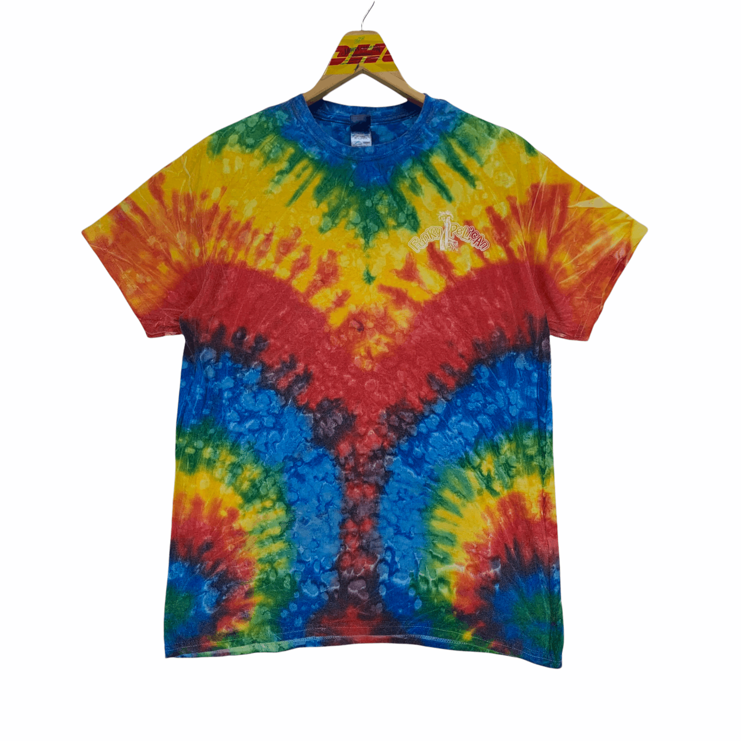 Vacation Funky Pelican Florida Nice Graphic & Tie Dye Tee #3328-67 Size US M / EU 48-50 / 2 - 3 Thumbnail