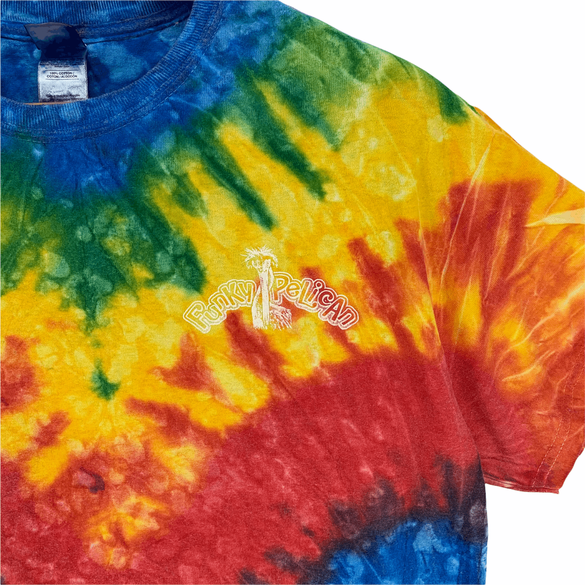 Vacation Funky Pelican Florida Nice Graphic & Tie Dye Tee #3328-67 Size US M / EU 48-50 / 2 - 4 Thumbnail