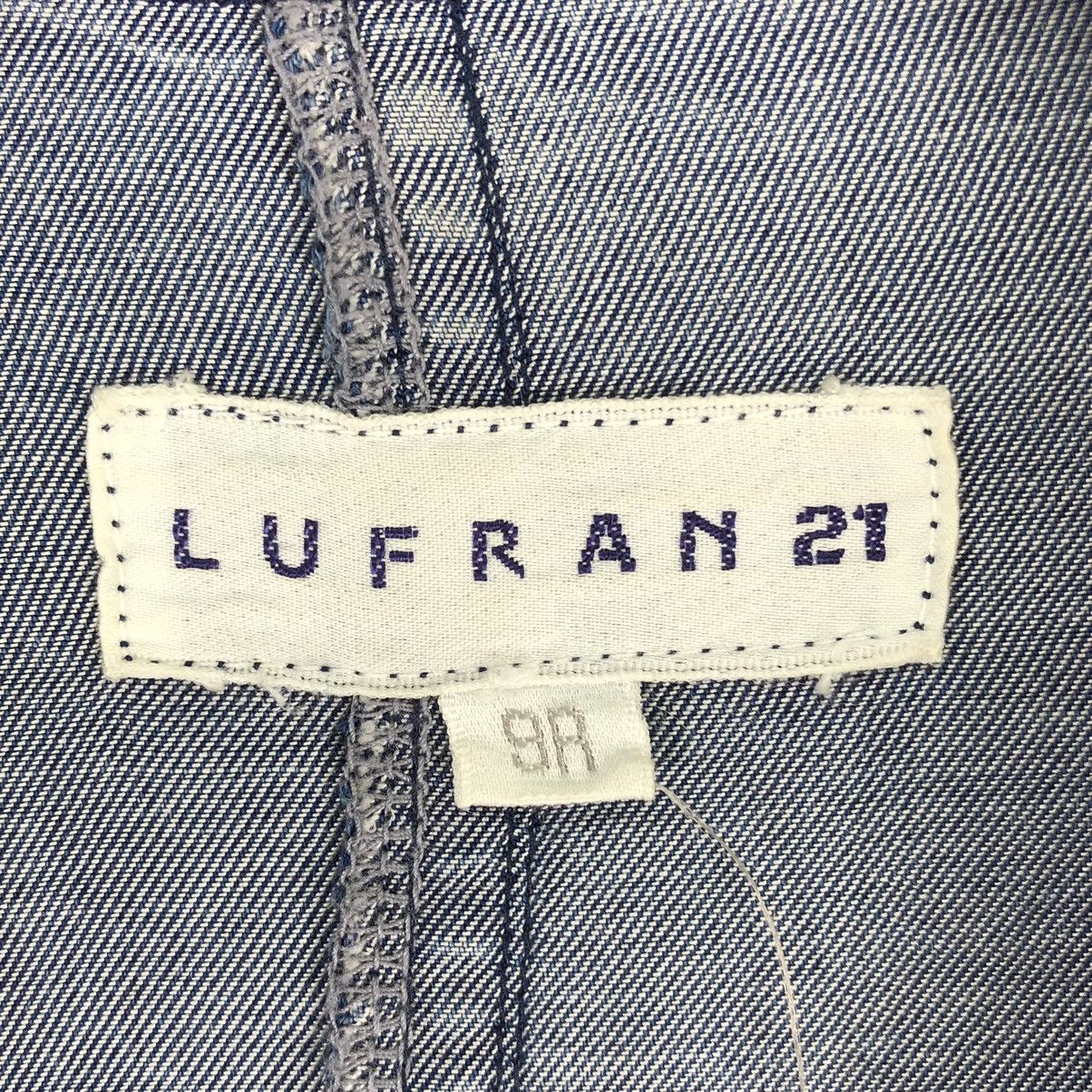 Japanese Brand Vintage 90's Blazer Coat Jacket Blue Denim by Lufrans 21 Size US L / EU 52-54 / 3 - 10 Thumbnail