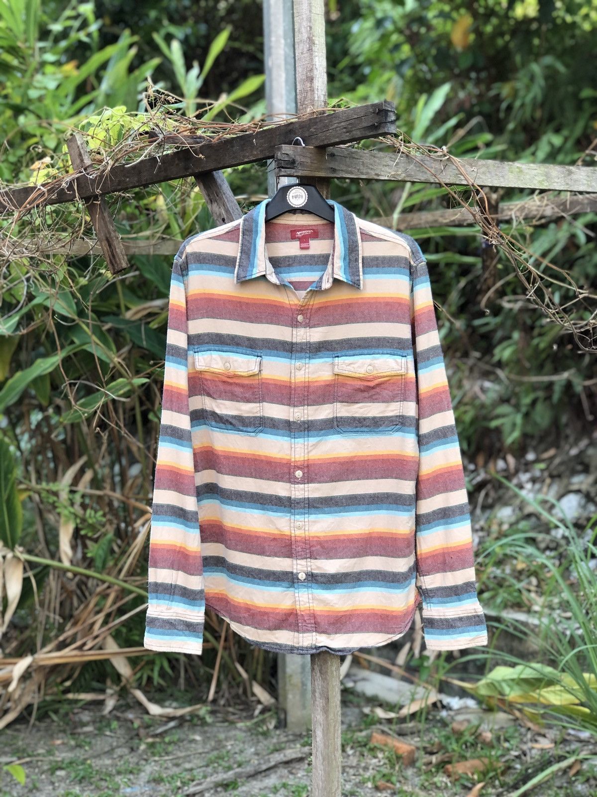 Arizona Jean Co. Vintage Flannel Navajo Striped Shirts by Arizona Jean Size US M / EU 48-50 / 2 - 1 Thumbnail