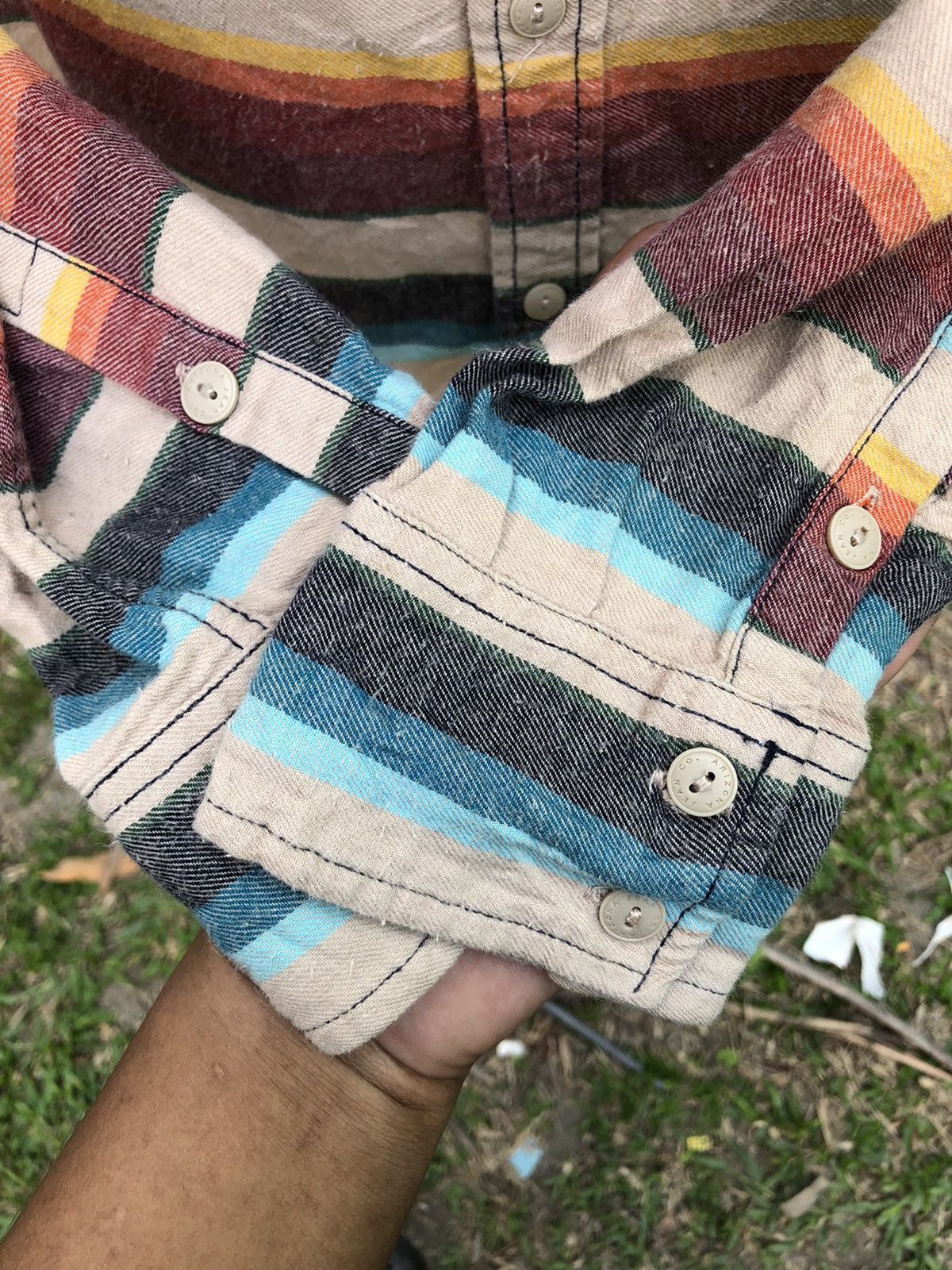 Arizona Jean Co. Vintage Flannel Navajo Striped Shirts by Arizona Jean Size US M / EU 48-50 / 2 - 8 Thumbnail