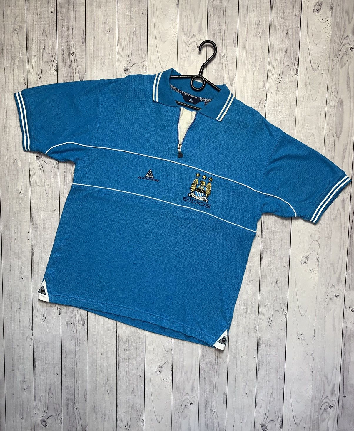 Le Coq Sportif × Vintage Vintage soccer jersey Manchester City size M/L rare Size US M / EU 48-50 / 2 - 1 Thumbnail
