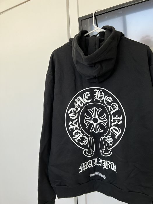 Chrome Hearts Malibu Exclusive Horse Shoe Zip Up Hoodie Black Men's - US